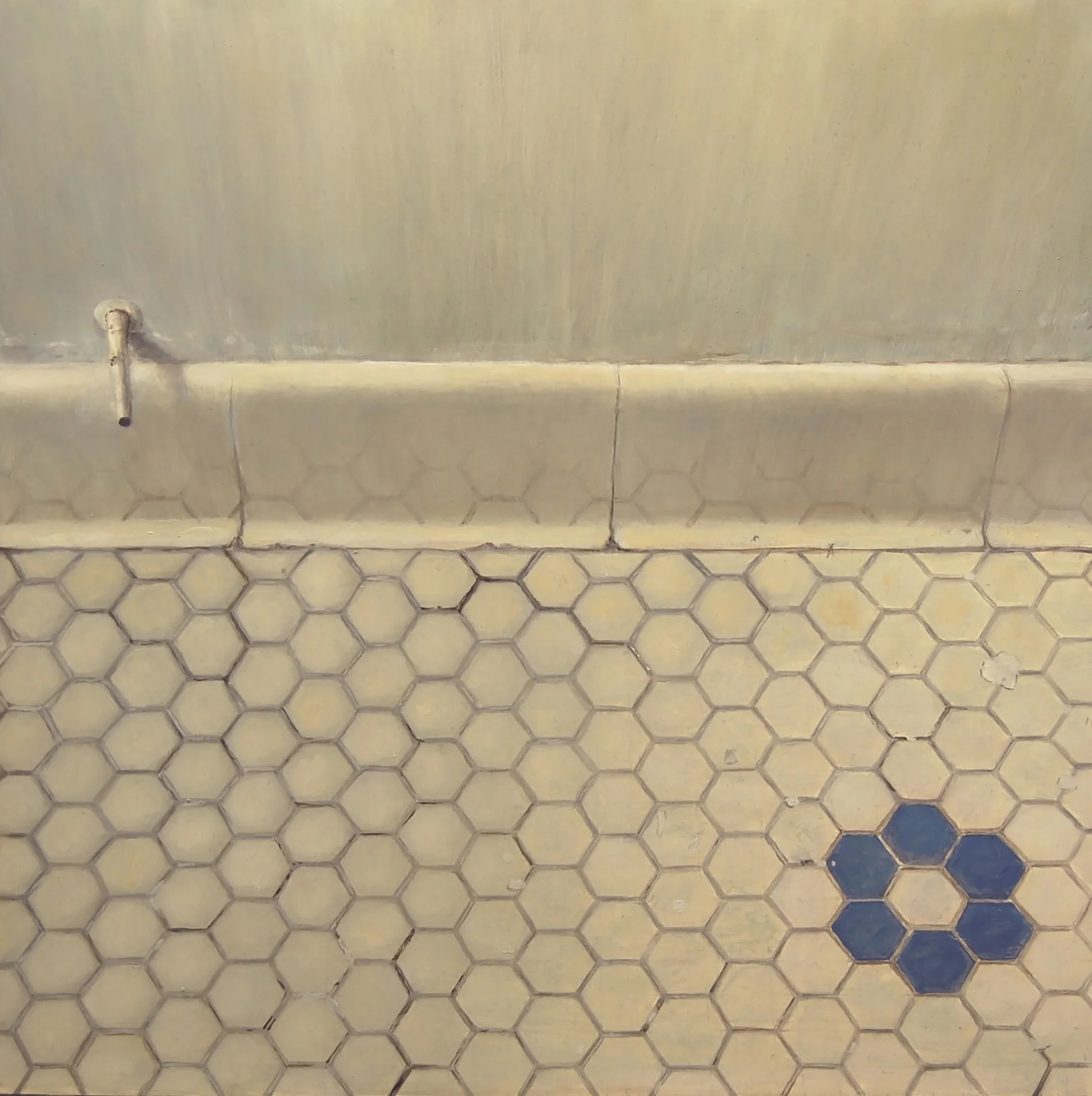 Bathroom Floor Tiles 2011 Oil on canvas 14 x 14 inches