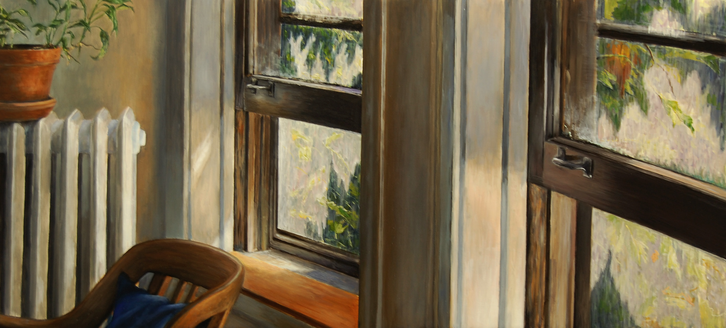   Early Afternoon Light   2011  Oil on canvas  15 x 32 inches       