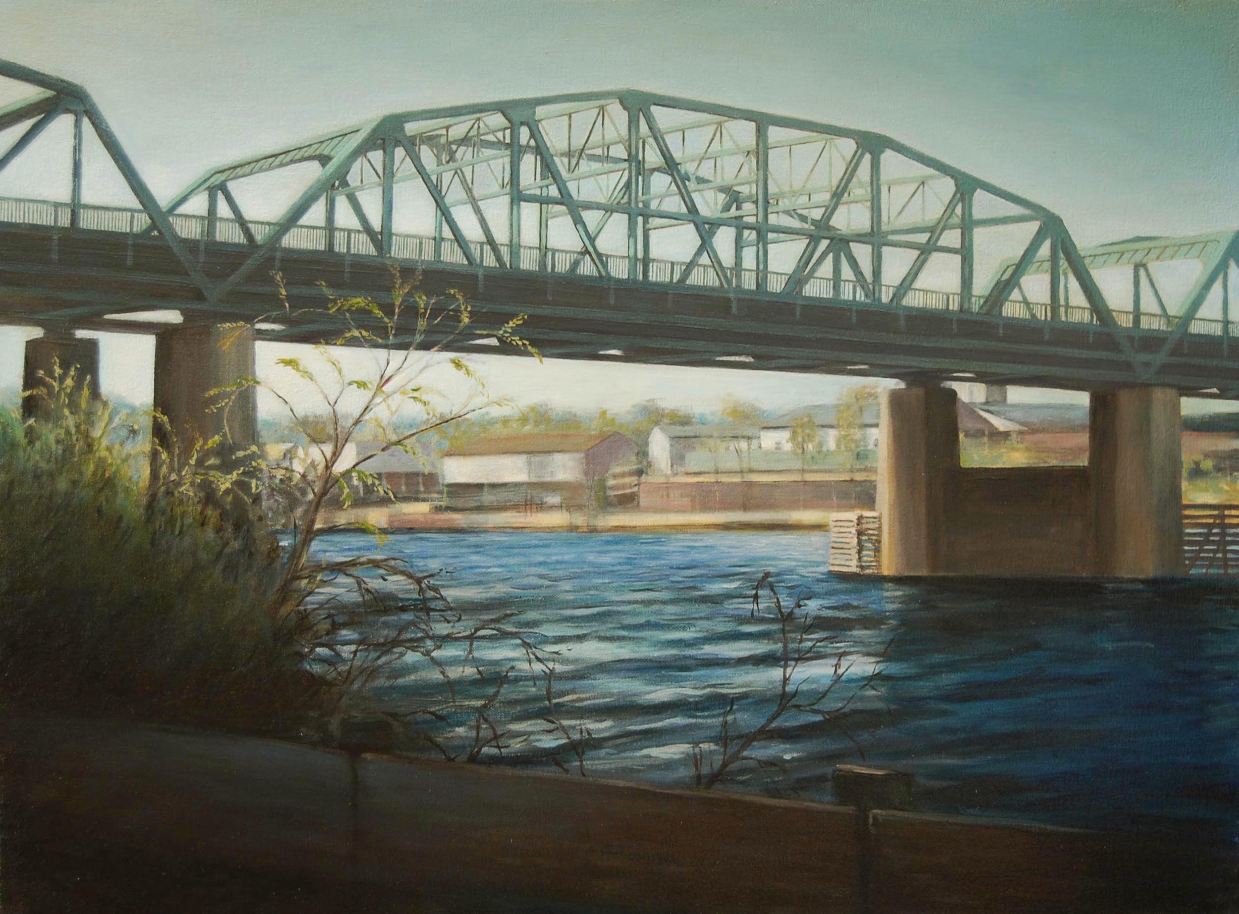   Lowry Avenue Bridge,    Minneapolis   2008  Oil on canvas  18 x 24 inches    