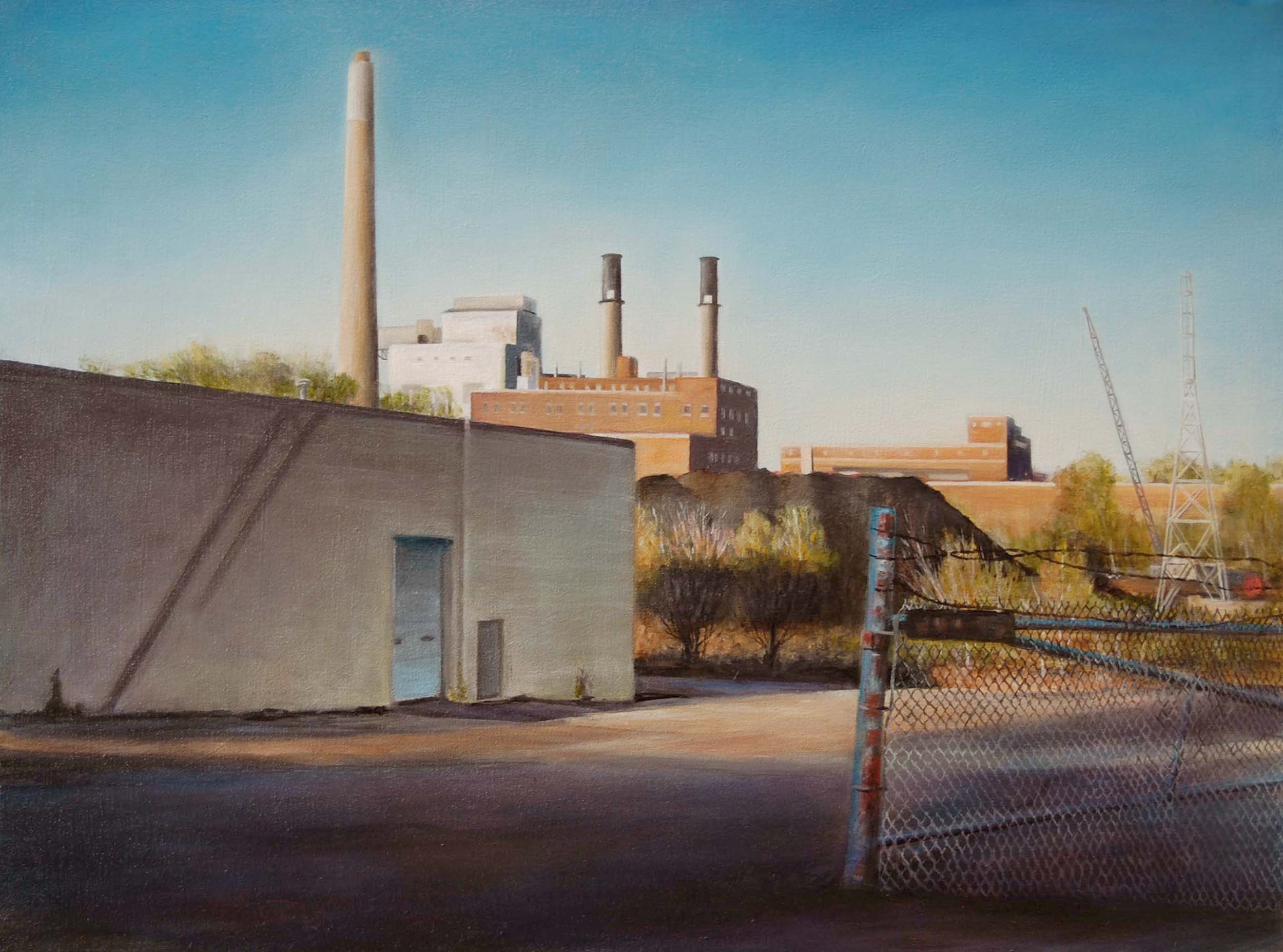   Riverside Power Station,    Minneapolis   2008  Oil on canvas  18 x 24 inches    