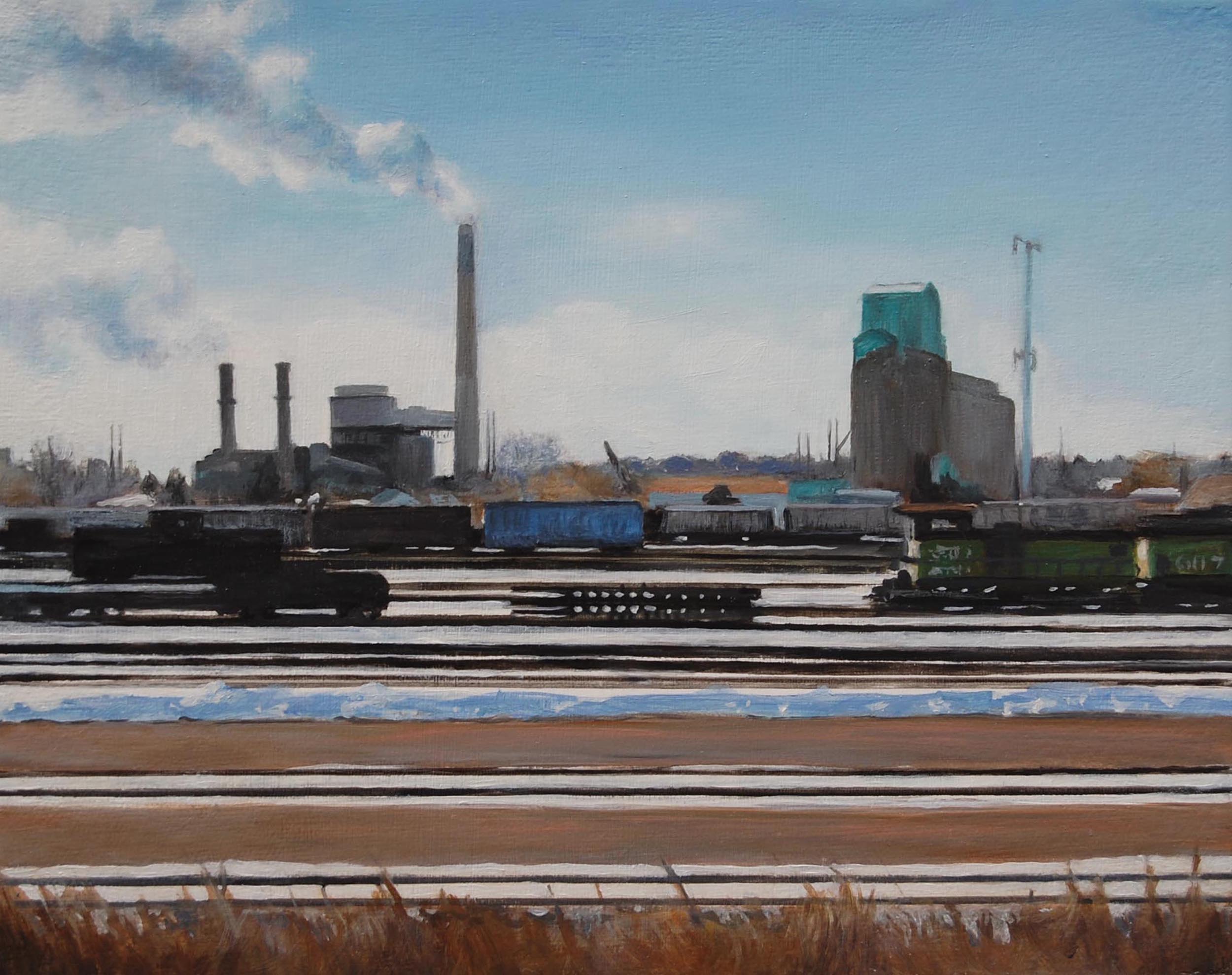  Rail Yard, NE Minneapolis   2008  Oil on canvas  8 x 10 inches       