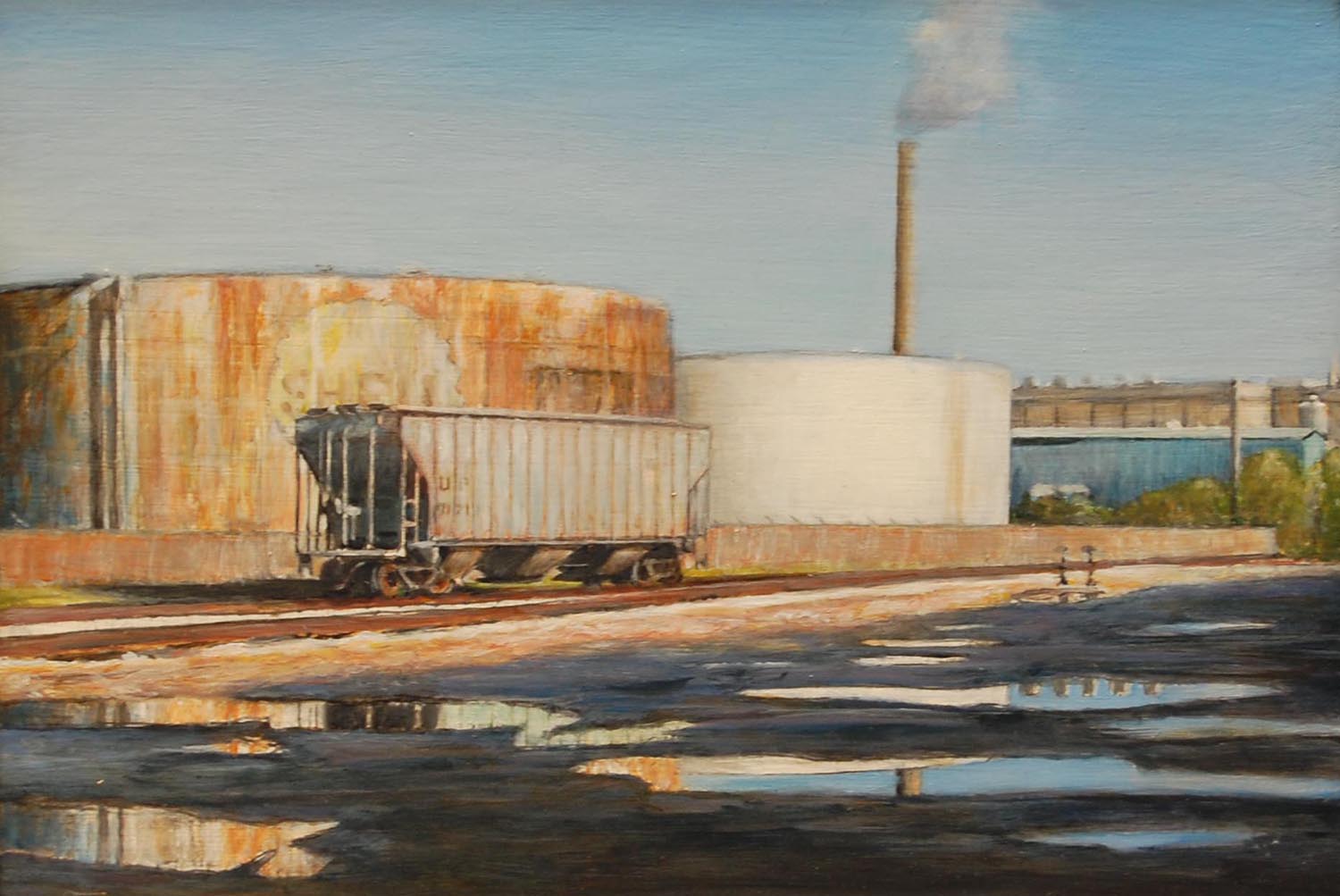   Train Car, Port of Milwaukee   2012  Oil on canvas  8 x 10 inches       