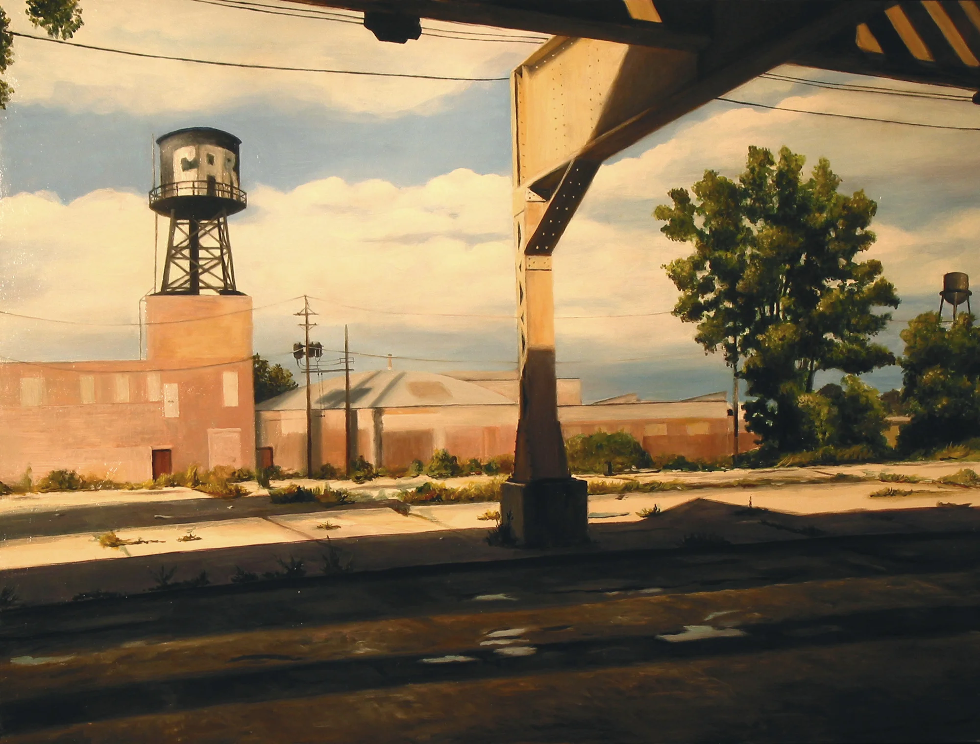 Under Green Line near Damen Avenue, Chicago 2007 Oil on panel 18 x 24 inches