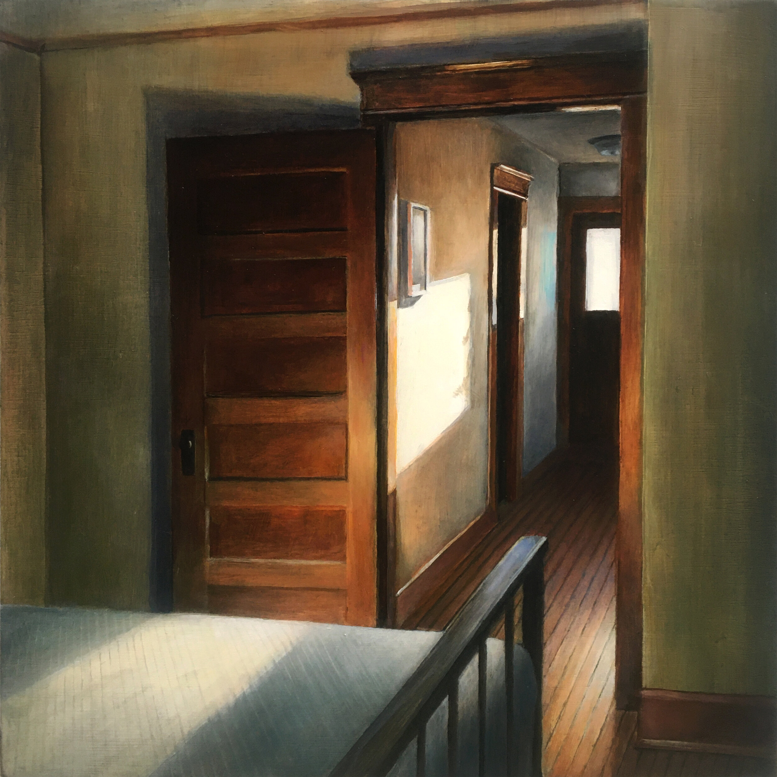   Sun in the Hall   2020  Oil on panel  10 x 10 inches       