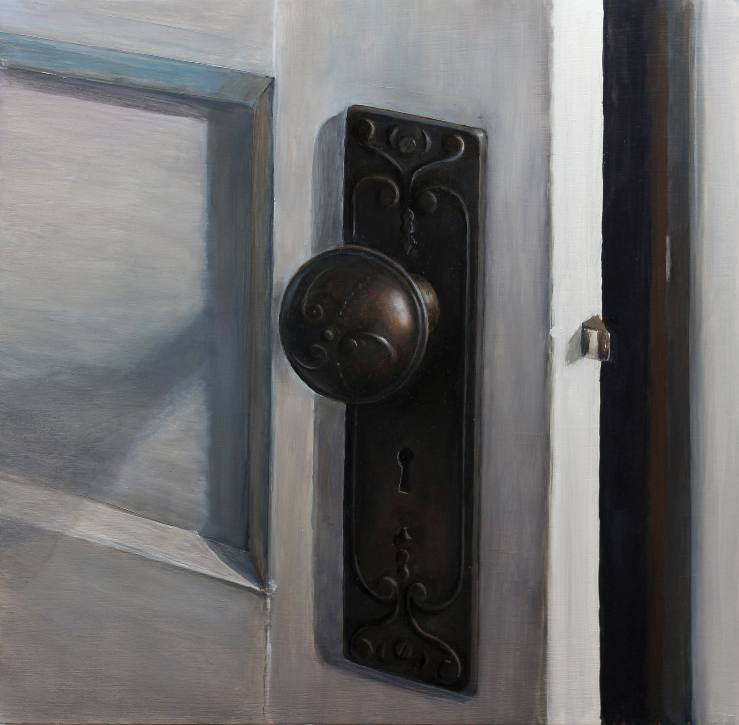   Doorknob   2020  Oil on panel  10 x 10 inches       