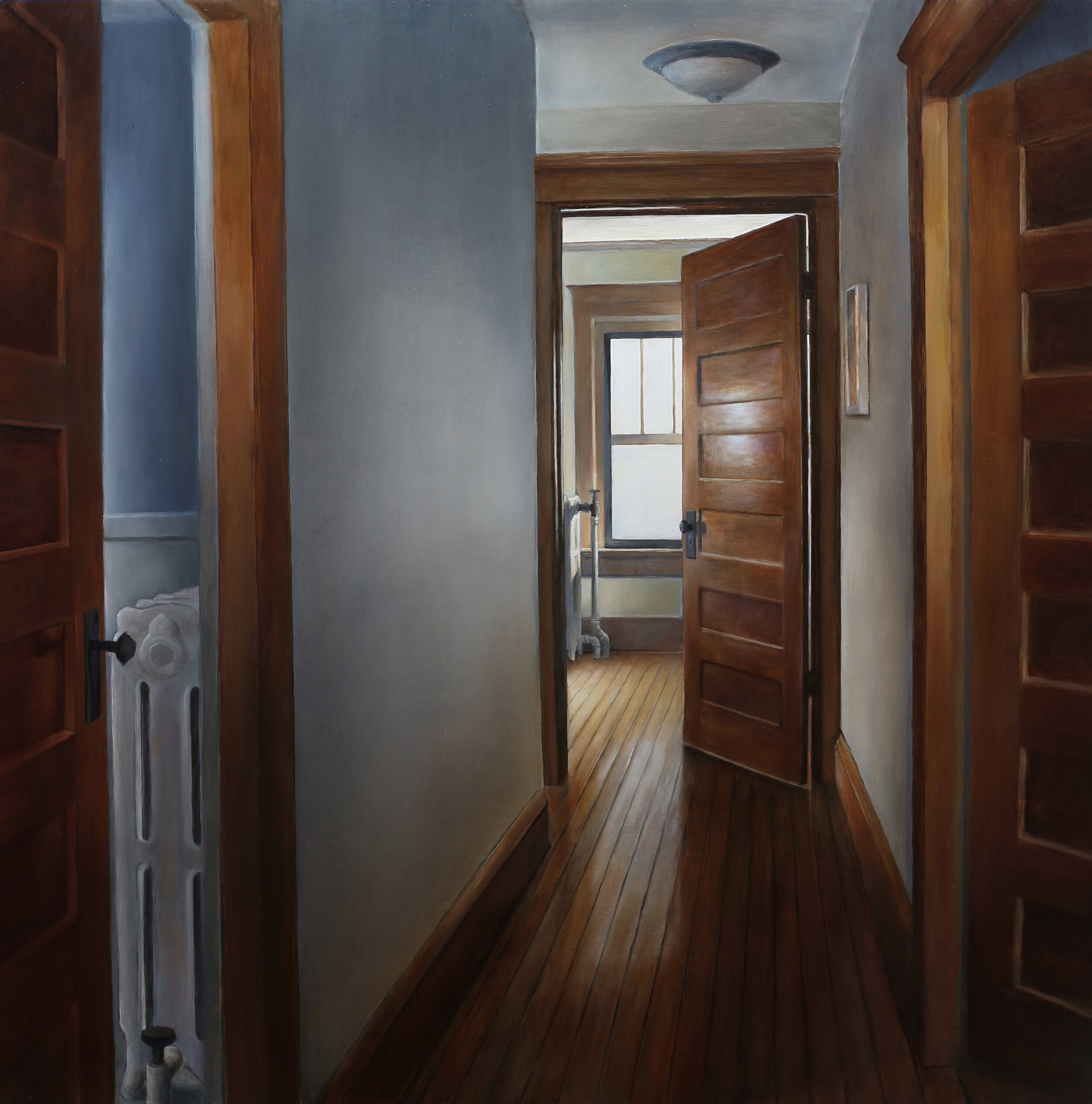   Hallway   2020  Oil on panel  24 x 24 inches       