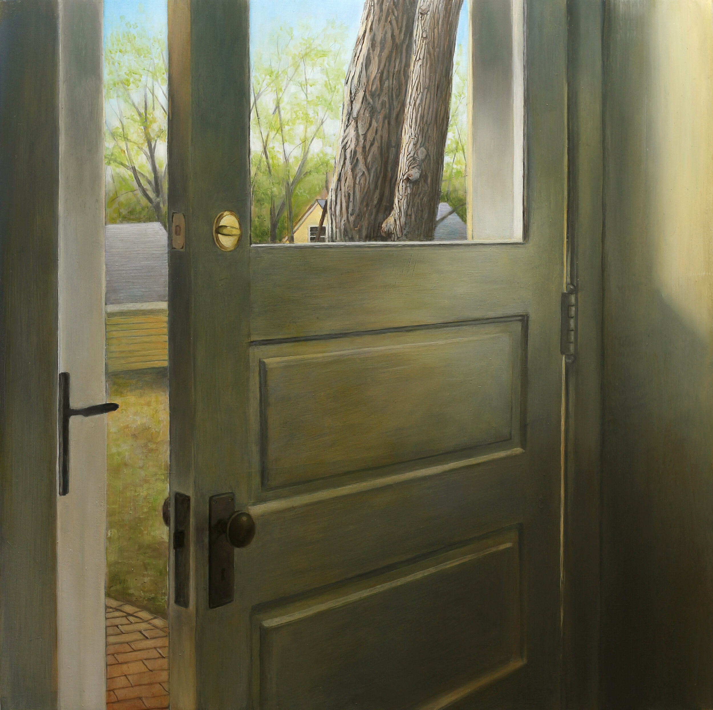   Spring Door   2020  Oil on panel  16 x 16 inches       