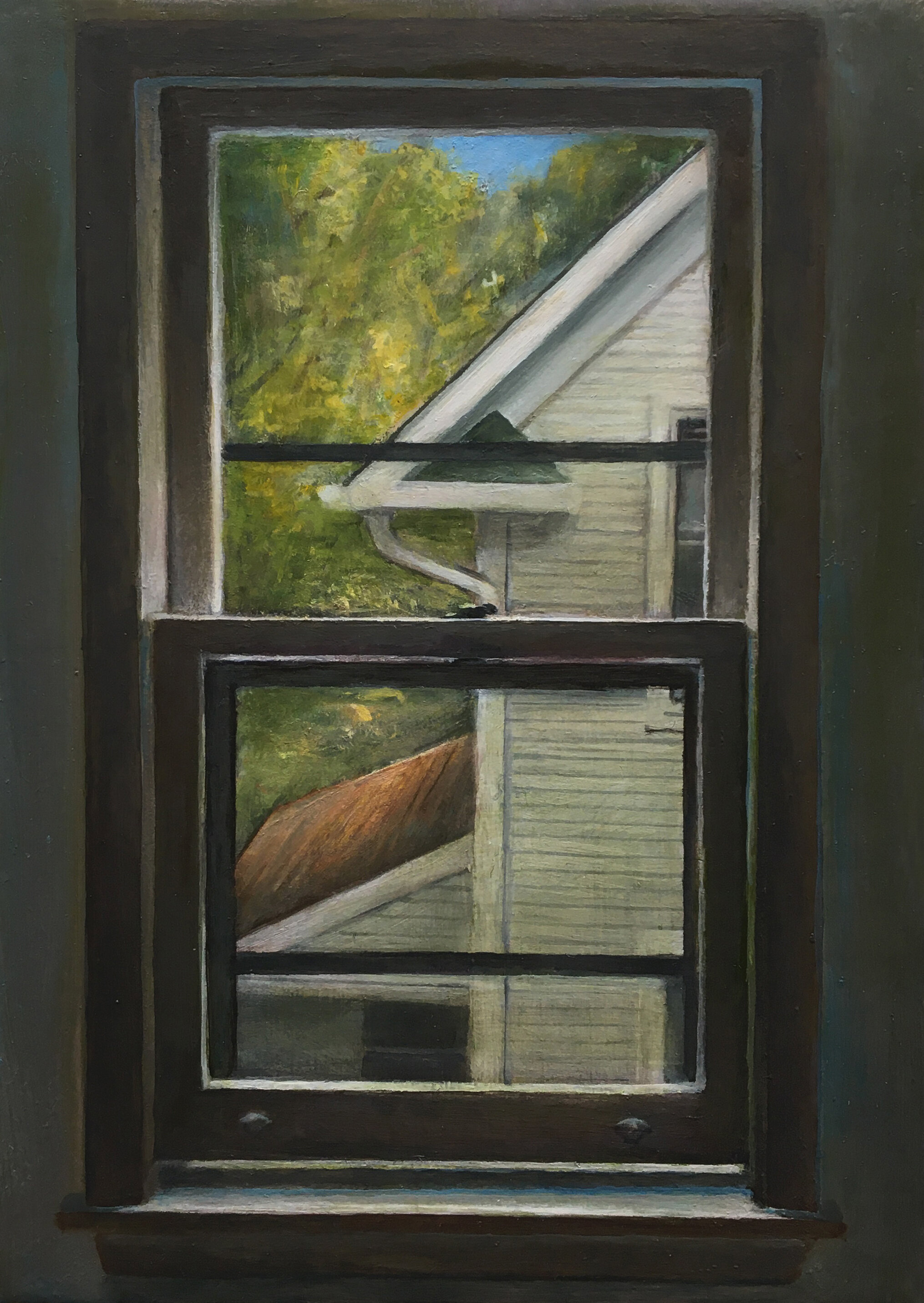   Summer Window   2020  Oil on linen over panel  7 x 5 inches       