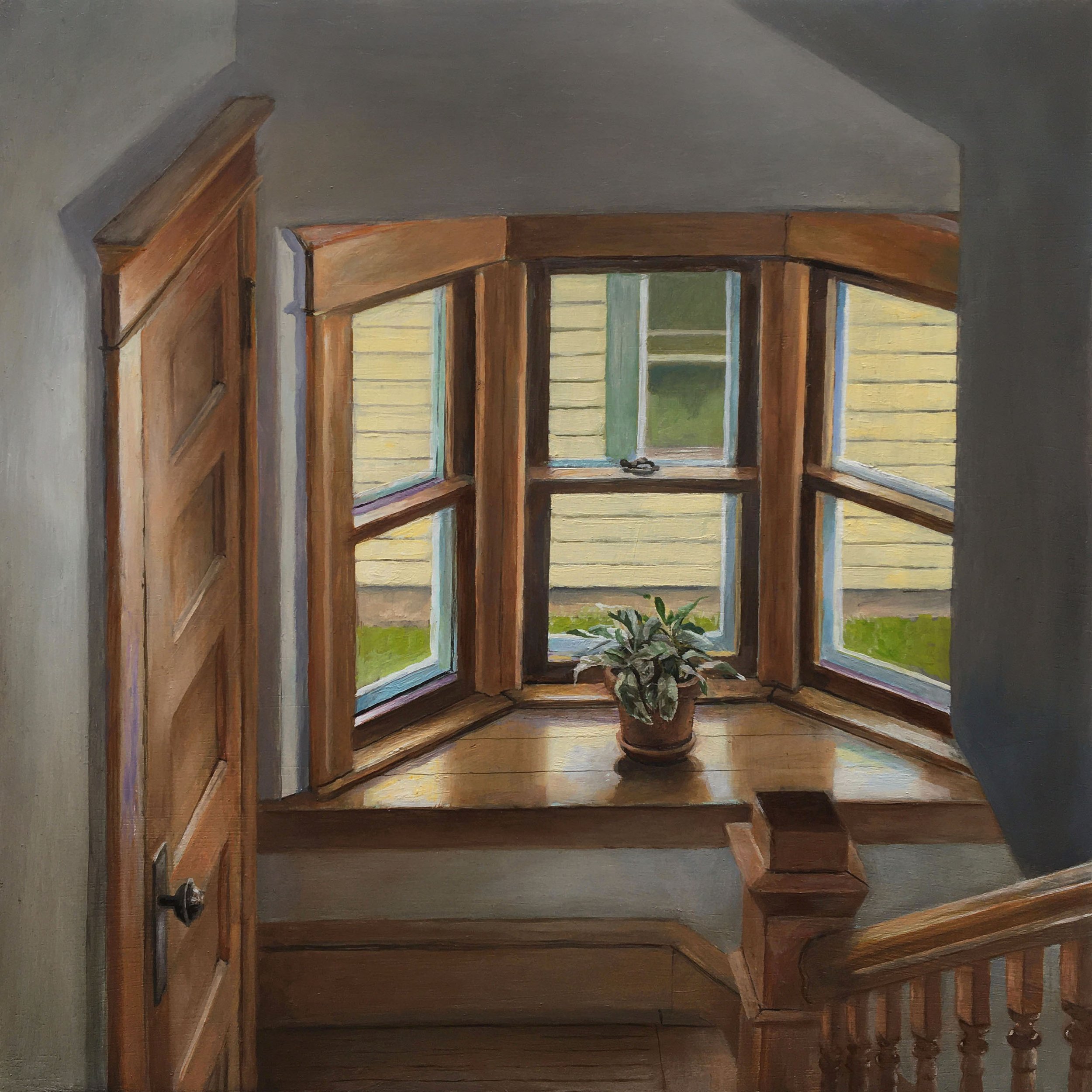   Bay Window   2022  Oil on panel  10 x 10 inches   
