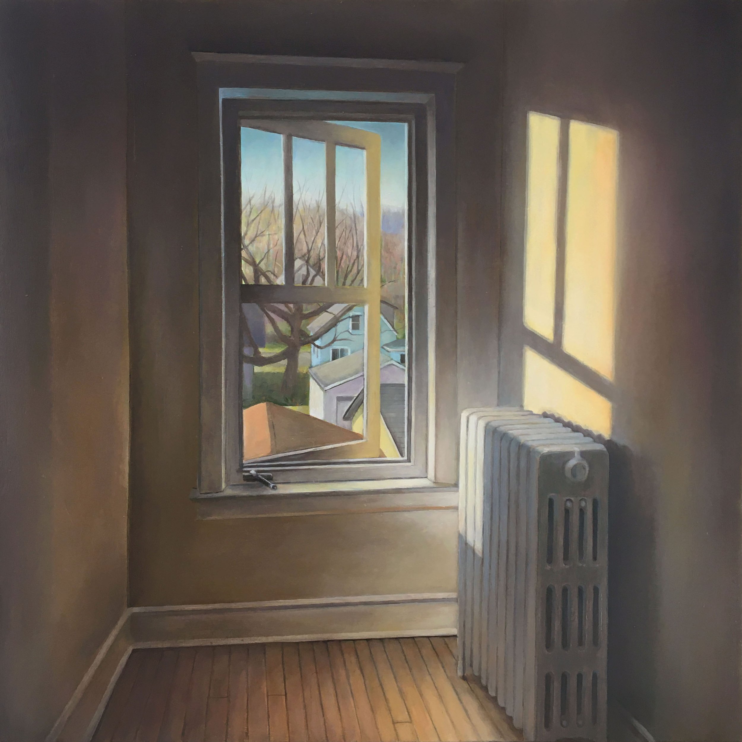   Open Window   2022  Oil on panel  16 x 16 inches   