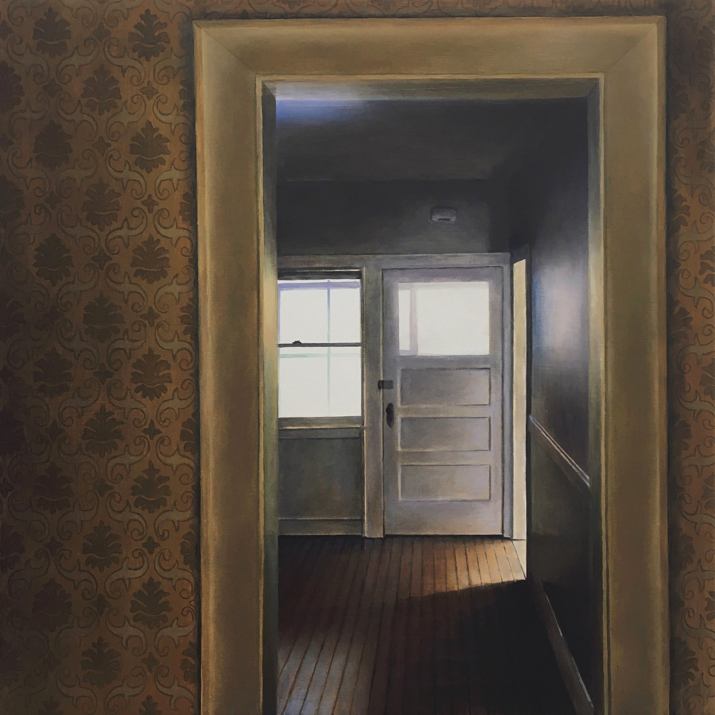   Hallway Room   2020  Oil on panel  16 x 16 inches   