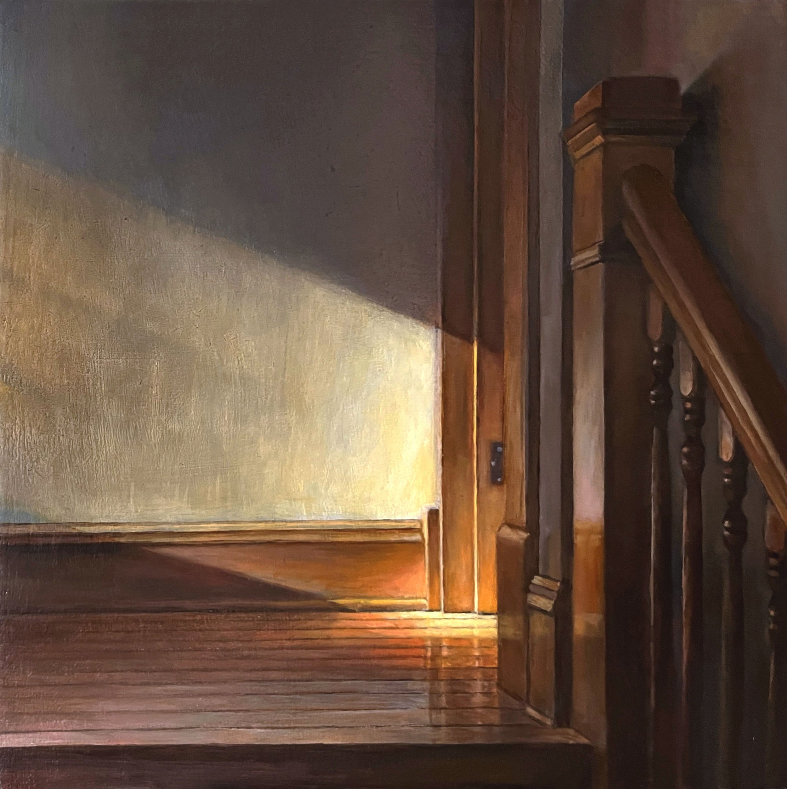  Stairway Light   2023  Oil on linen over panel  8 x 8 inches   