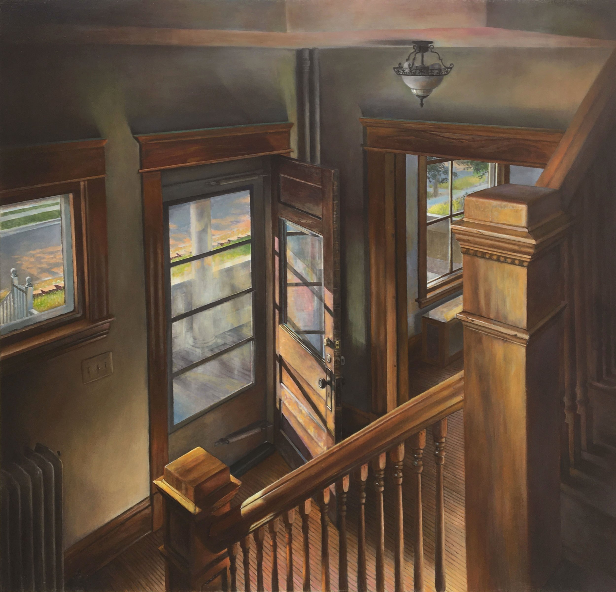   Foyer   2022  Oil on linen over panel  35 x 36 inches   