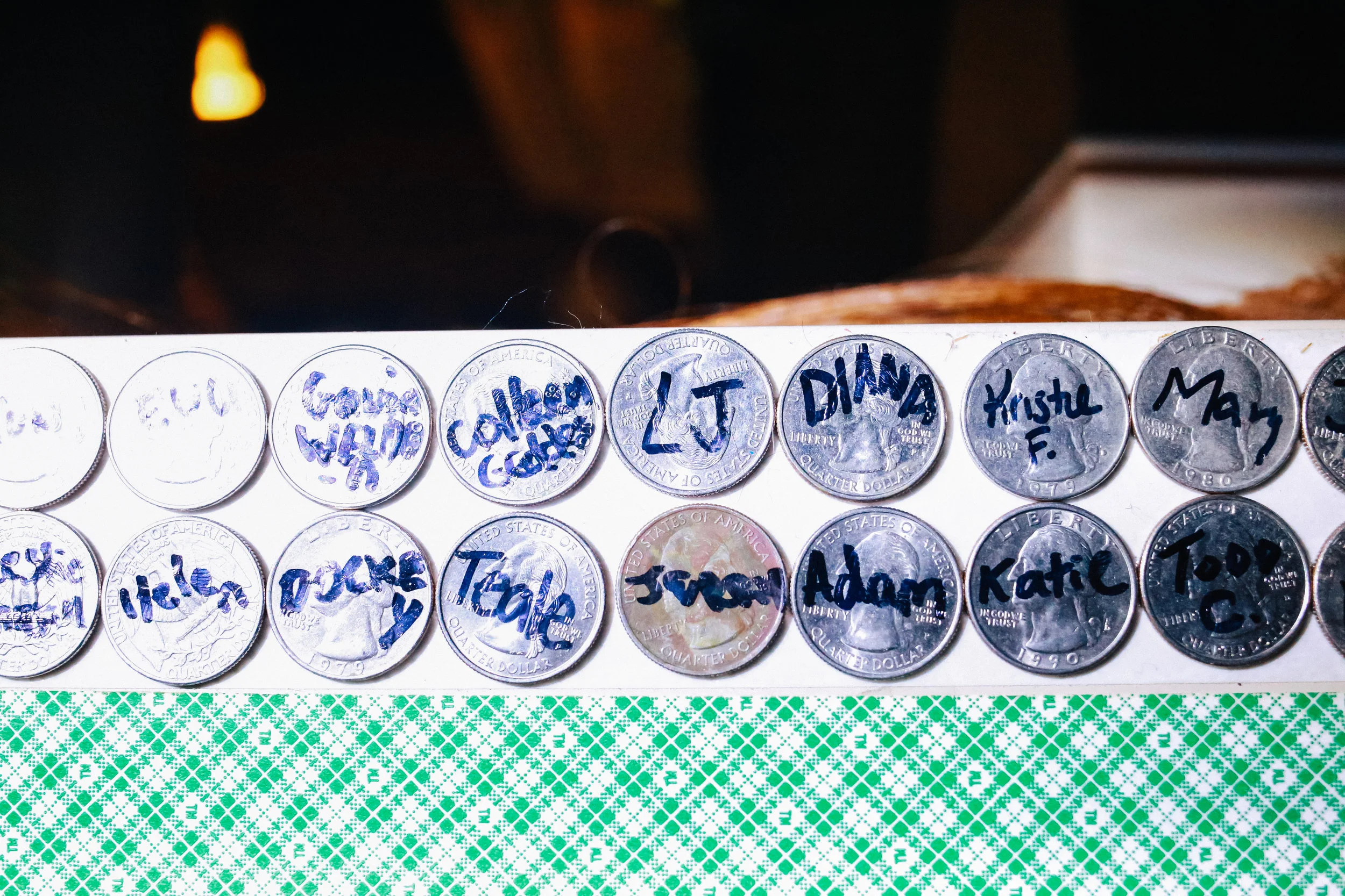 Signatures of people who have visited Butch backstage at the Minskoff Theatre.