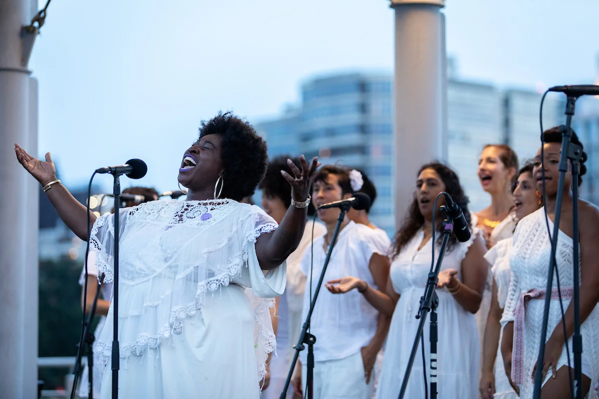 The Resistance Revival Chorus, Hudson River Park Pier 45, Photo by Walter Wlodarczyk