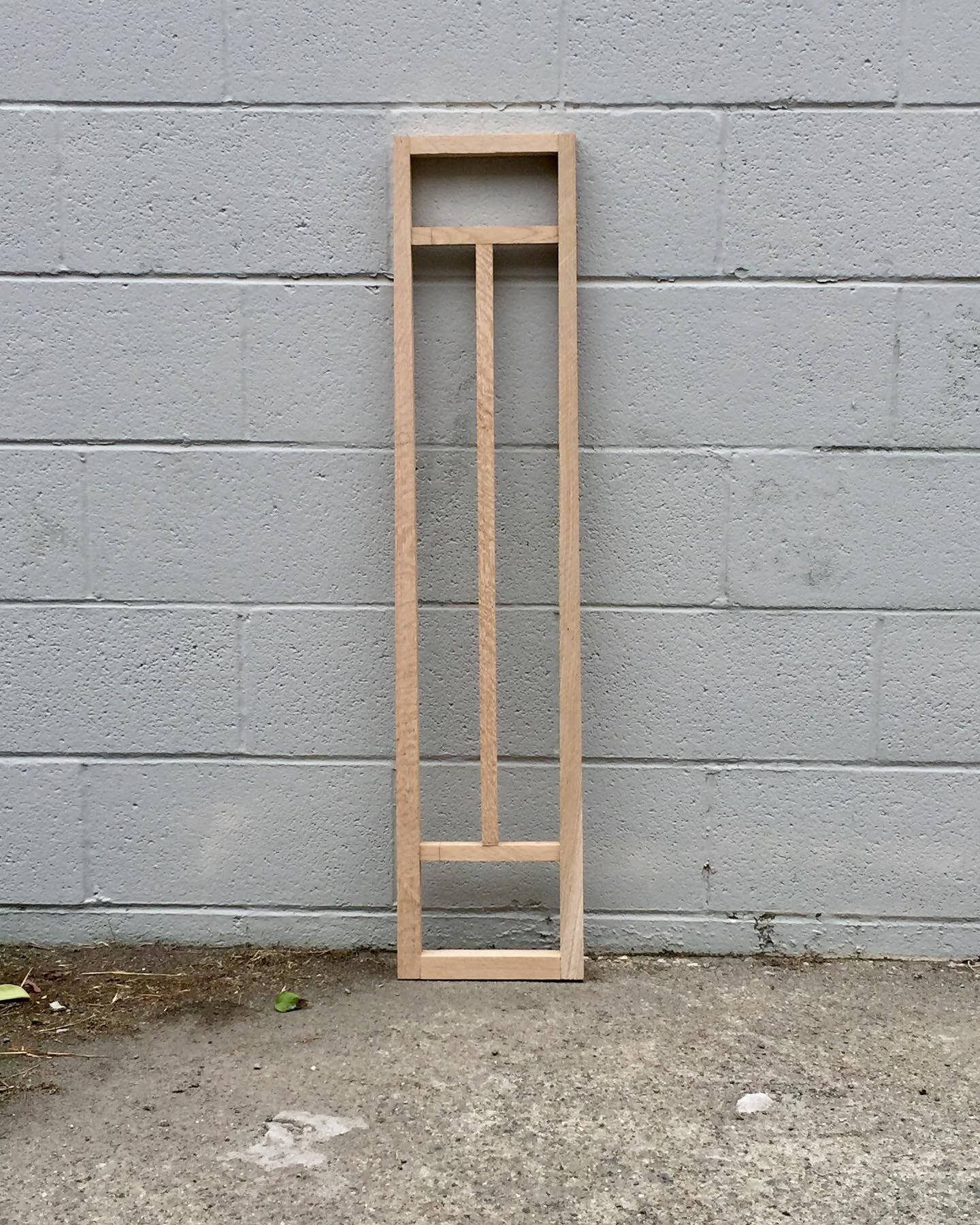 Here&rsquo;s a mock-up of the baluster frame for the stair rail in north Berkeley. I am always amazed by the number of different approaches one can implement to get to the same end.  The mockups allow me to consider different options for each cut or 