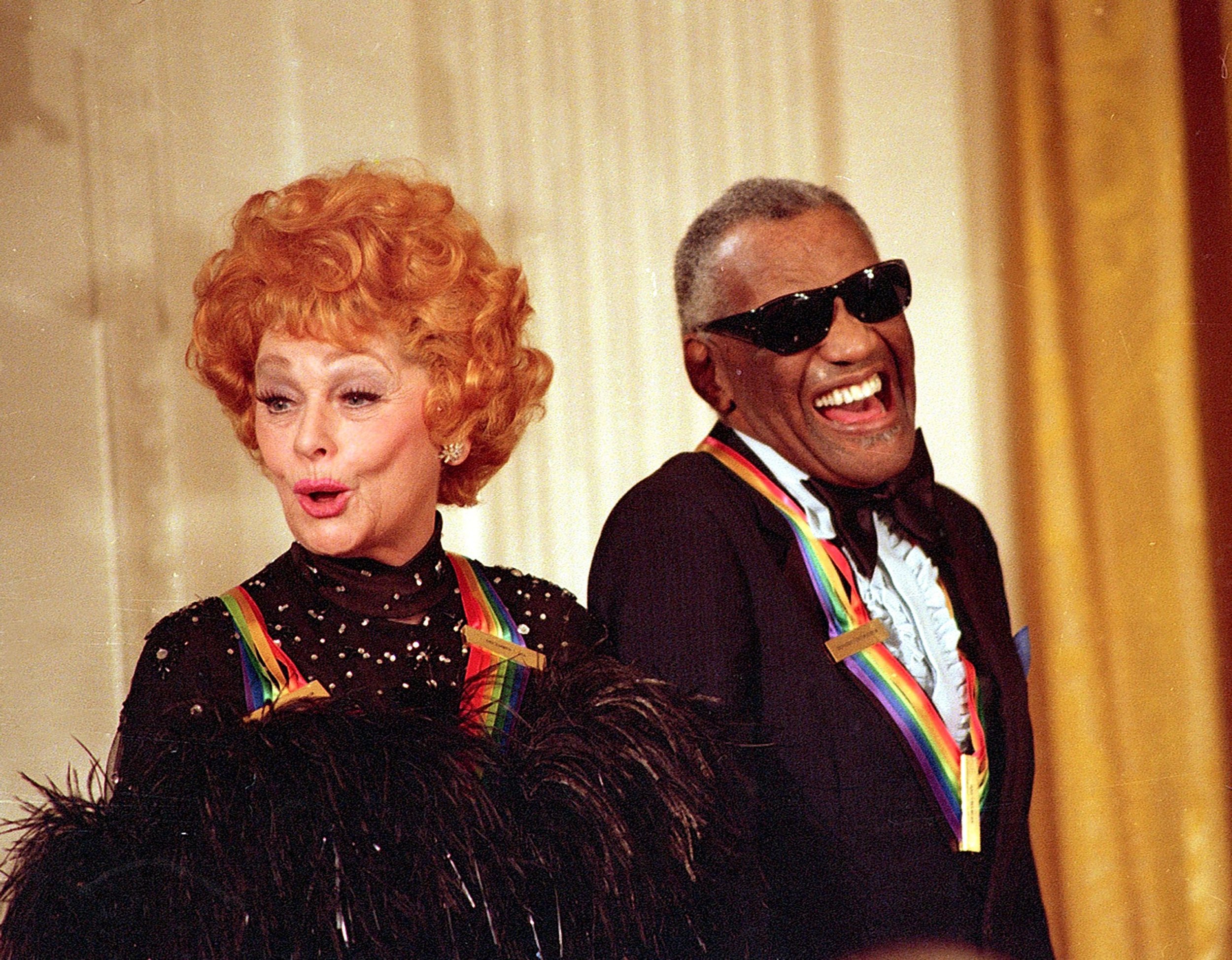 With Ray Charles at the Kennedy Center Honors in 1986. Photo: AP