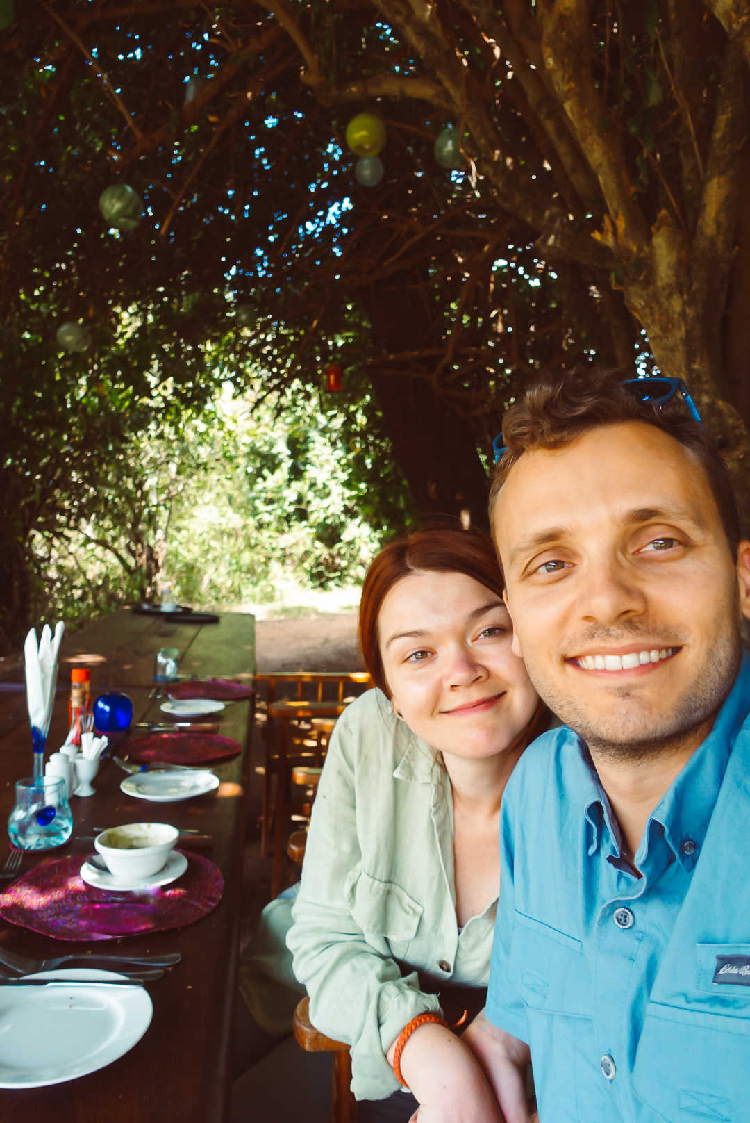  Right before our first lunch on safari in Kenya. 