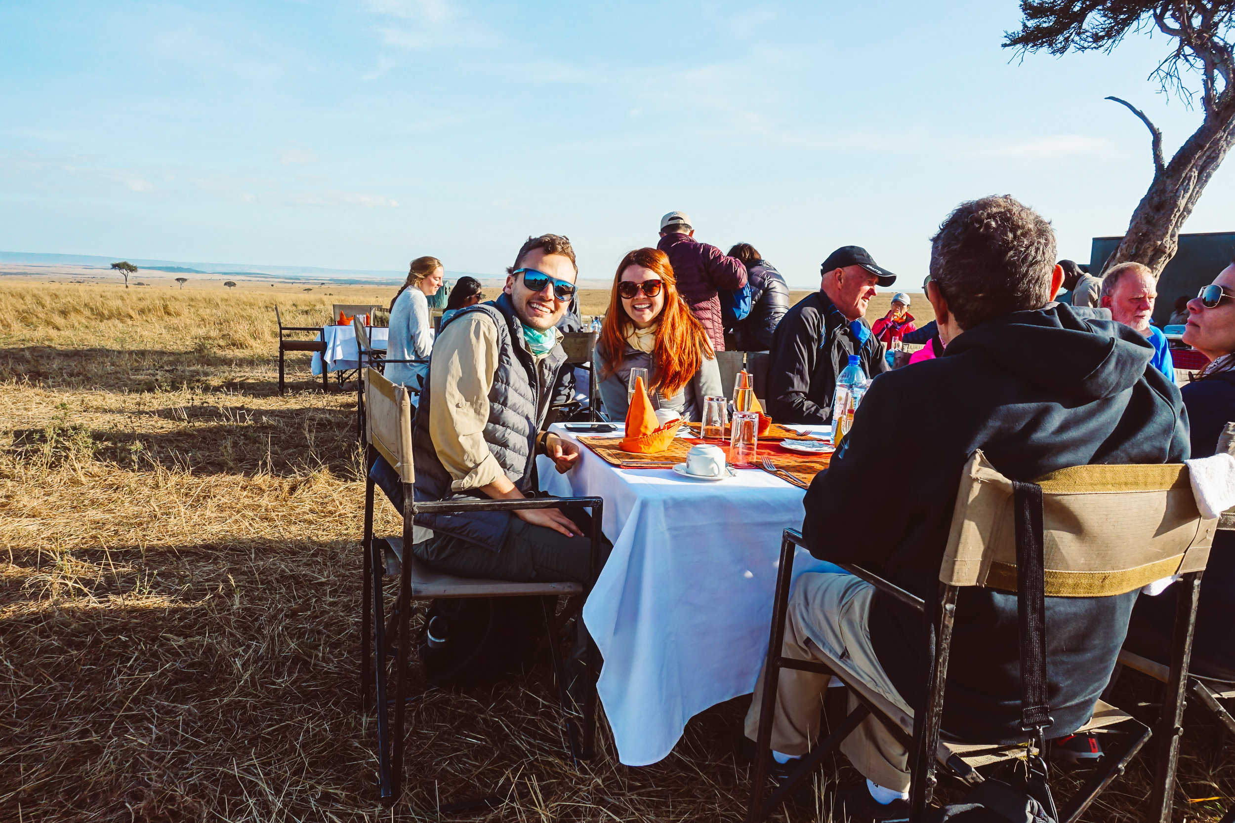 Brunch in the Masai Mara National Reserve in Kenya.