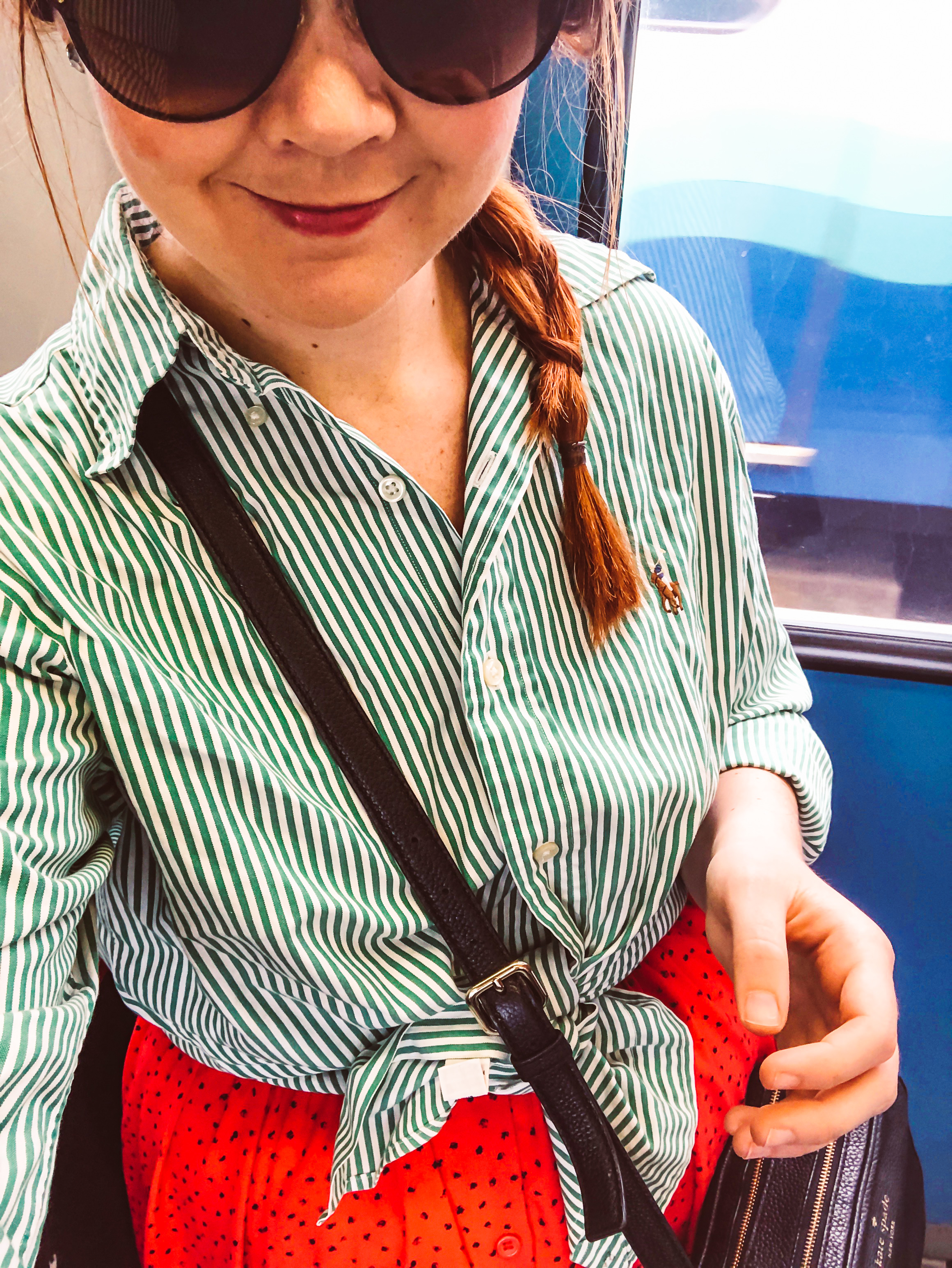 Said train selfie sent to Britt. The tourist couple behind me definitely judged me for this. :)