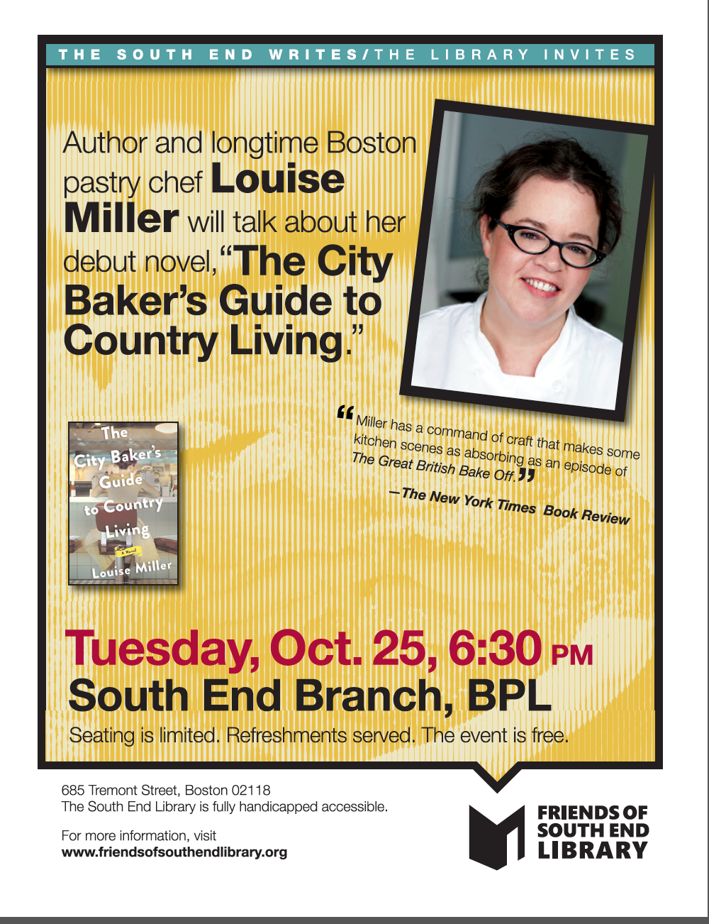 Louise Miller, Pastry Chef and Author, Will Present Her Debut