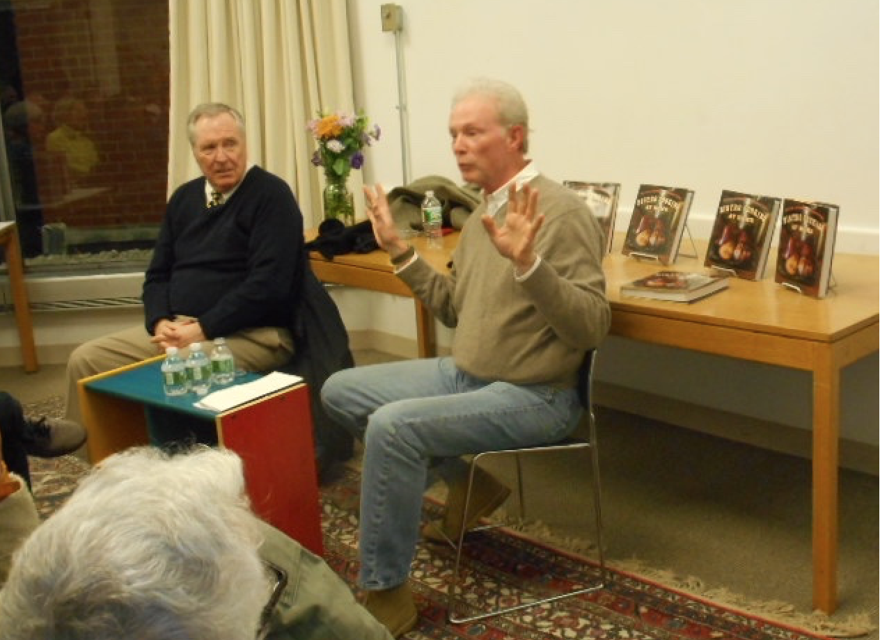 Gordon Hamersley describing hosting President Obama at Hamersley's Bistro while his friend, Ron Geddes, listens
