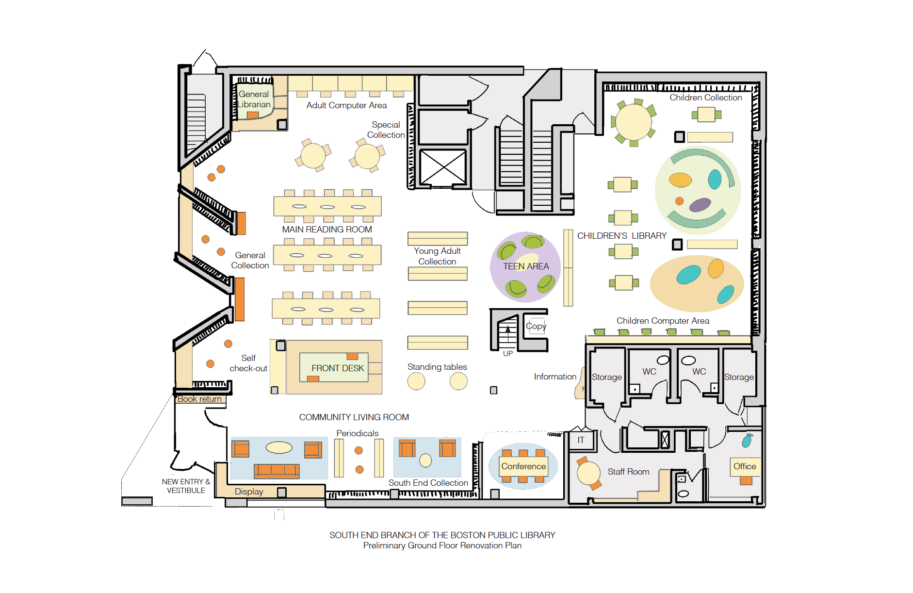 All proposed improvements are subject to approval and input by the Project Management Team at the Boston Public Library and the library staff.