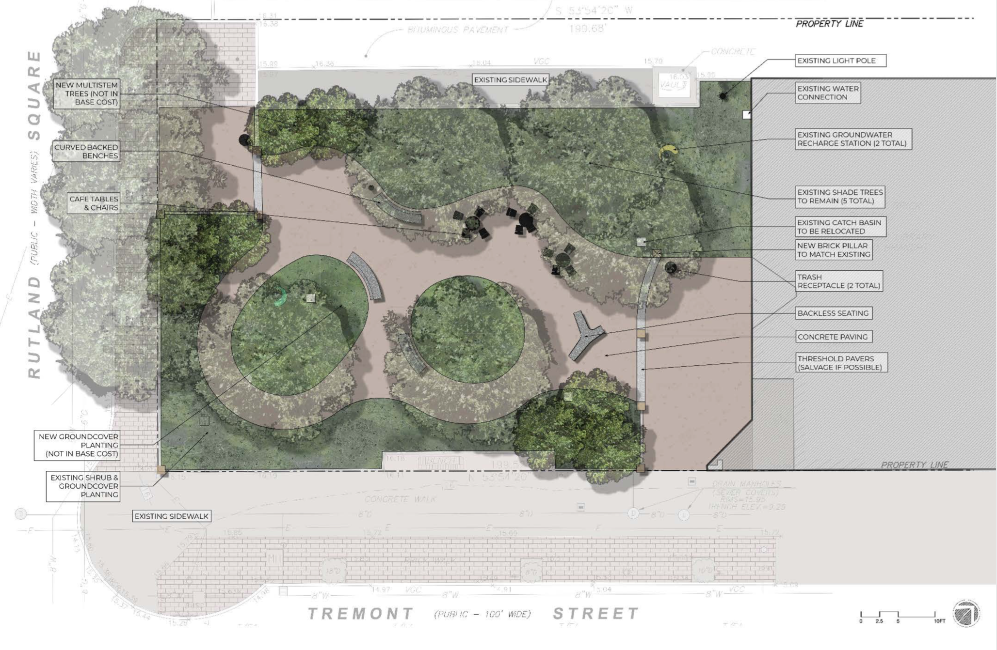 The proposed redesign which, though favored by audience participants at the November public hearing, had to be amended after comments by South End Landmarks commissioners. 