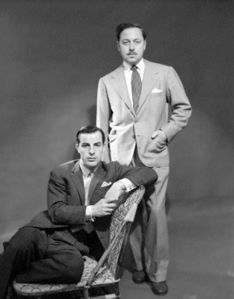Playwright Tennessee Williams and Frank Merlo, the subjects of Chris Castellani’s Leading Men.