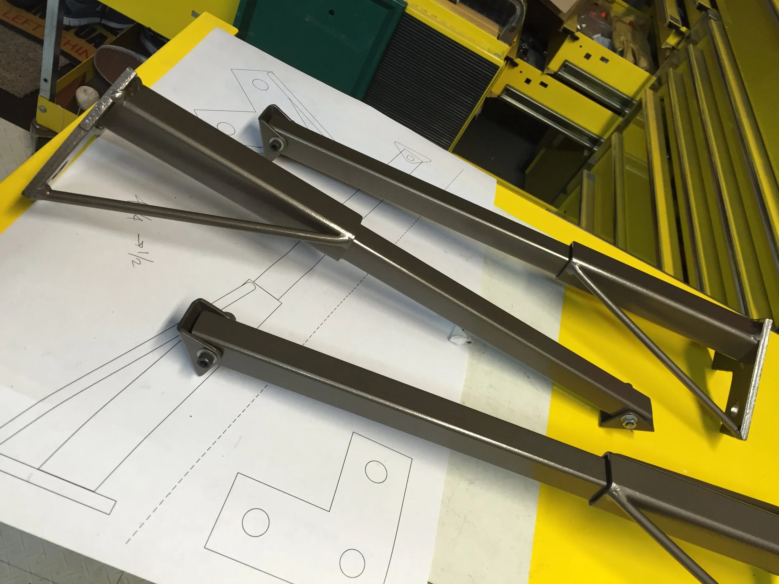  Intended to mimic a machine gun tripod. 