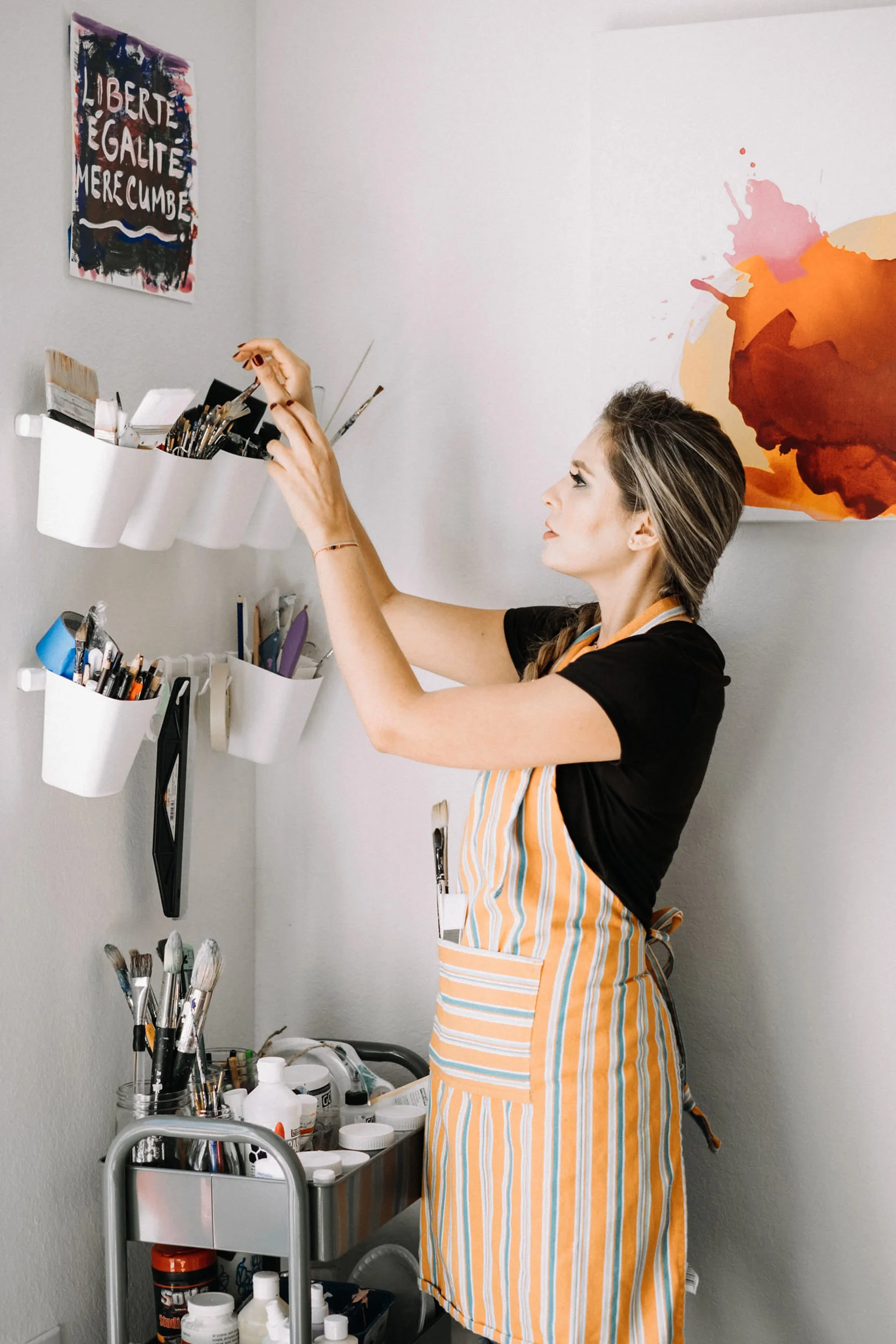 Nicolle painting in her studio. Credit: Lia Selfridge