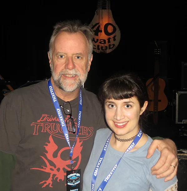 Lauren and her father at a music festival in Athens, Georgia.