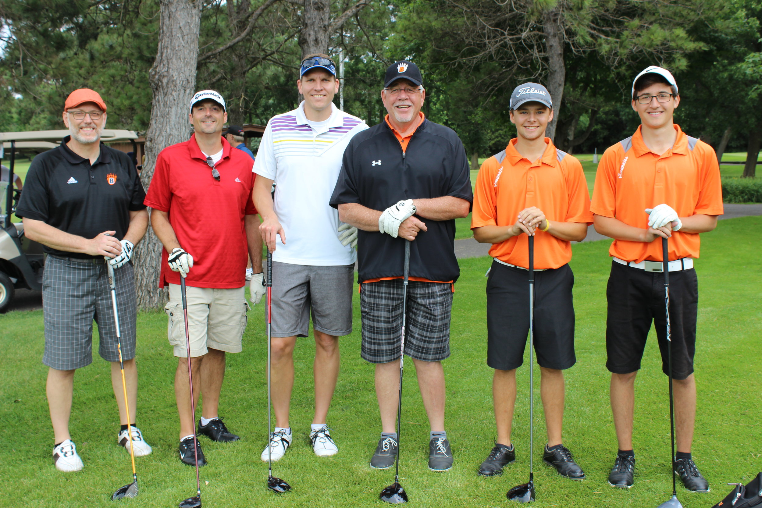 Tim Wald, Cary Krusemark, Matt Menier, Tim Hermann with WBLAS boys golfers.jpg