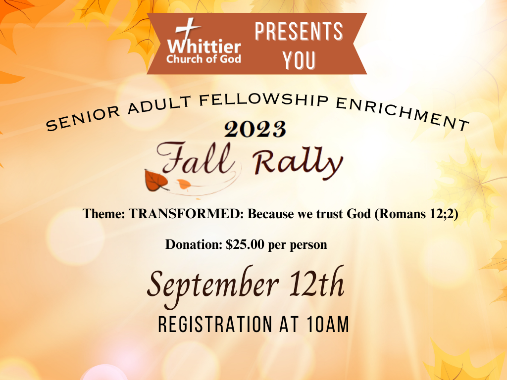 Fall Rally South S.A.F.E. Fall Rally 2023 โ Whittier Church of God