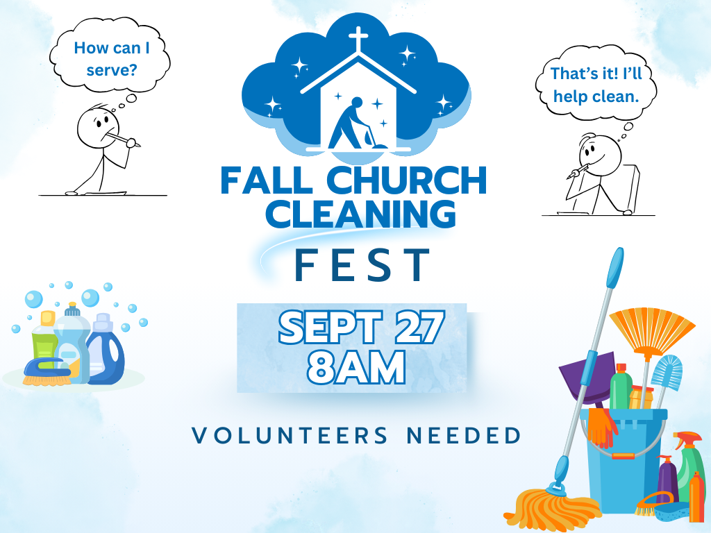 Fall Church Cleaning Fest  I  de limpieza de iglesia de otoño