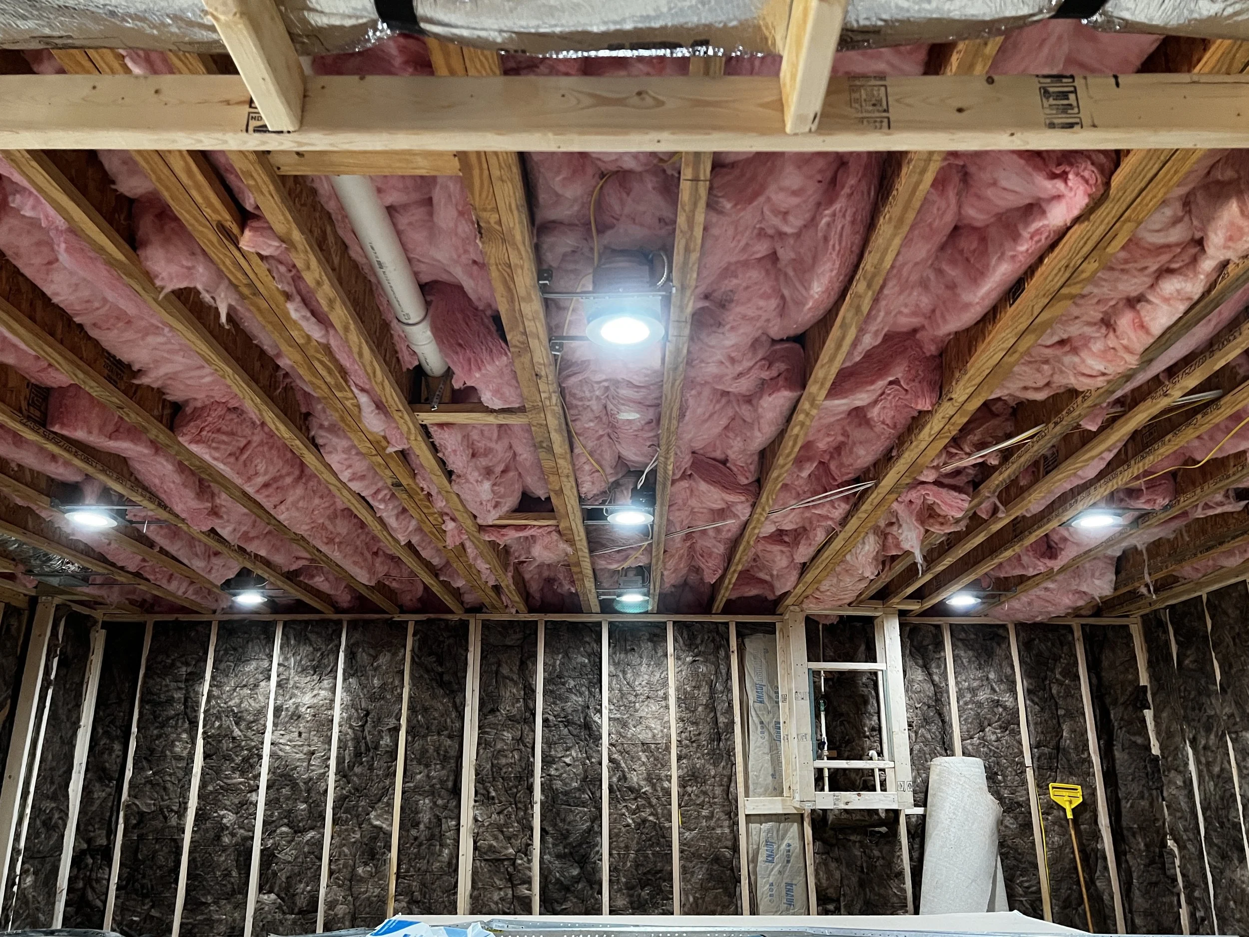 Low voltage prewiring and structured cabling during a home project.