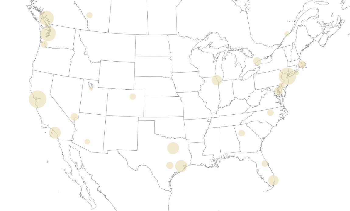 sketch locating some of the major microclimates This is not to say that there is nothing in between the micro-climates identified on this map. It is hard to ignore that when introducing new products, the proving grounds will be found where there is the most at stake.