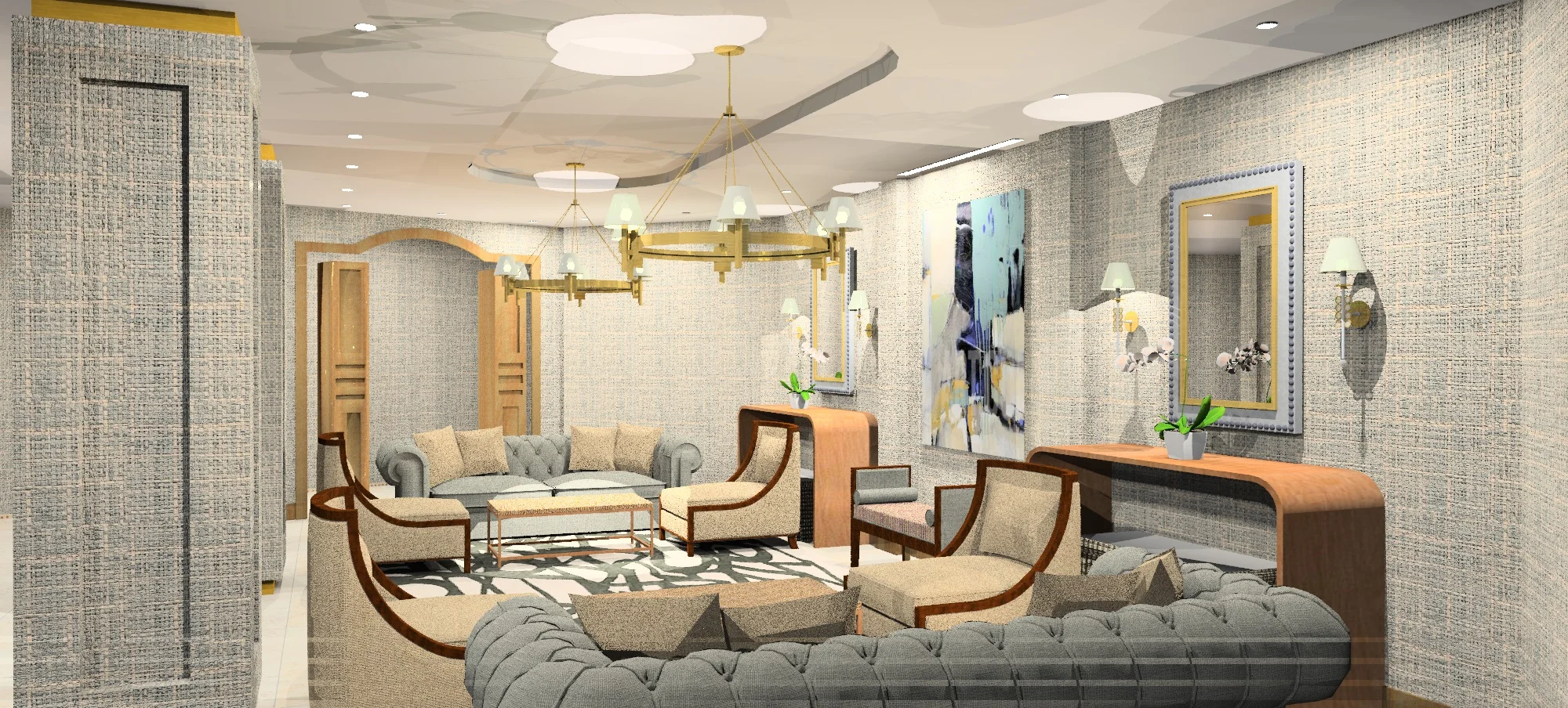 Level 4 Room View - Realistc Rendering