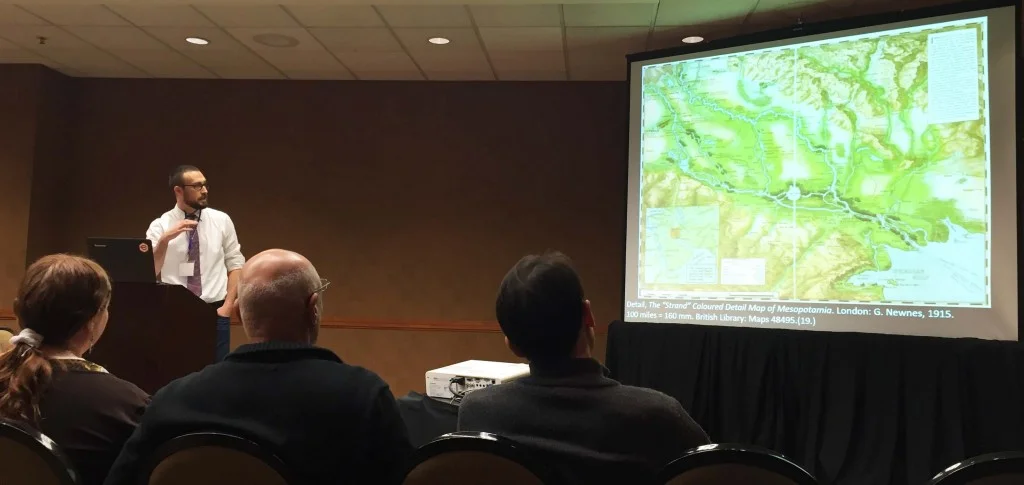 Carl Shook (University of Chicago) presents at the “States of Imagination” panel.