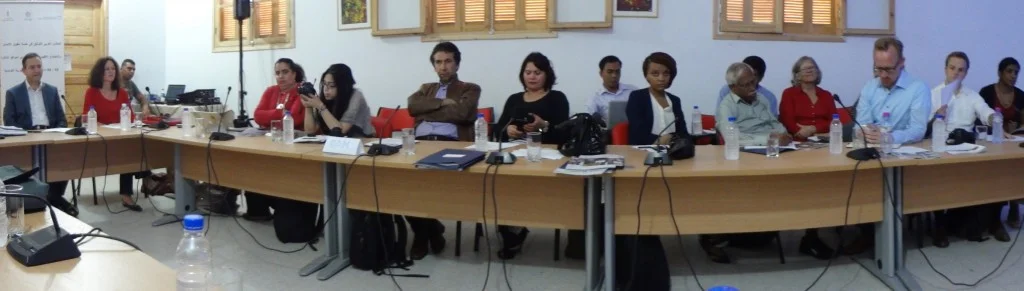 Participants presented the activities of their centers during the second half of the Memory and Action workshop in Tunisia.