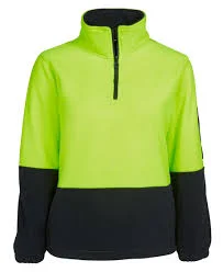 LADIES - HI VIS 1/2 ZIP POLAR FLEECE - 6HVLP - JB'S