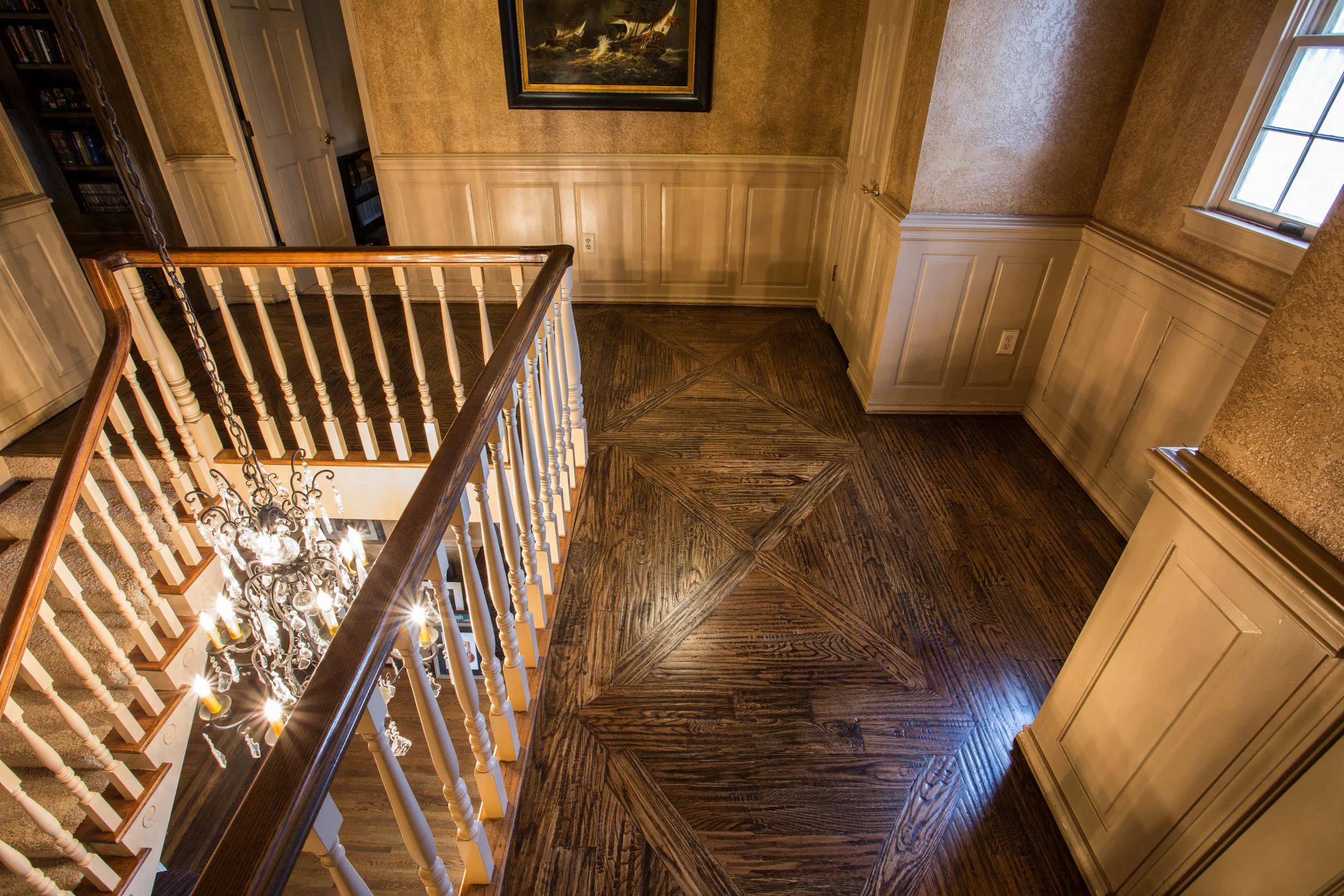 No 2 White Oak 4” Hand Scraped with Grain