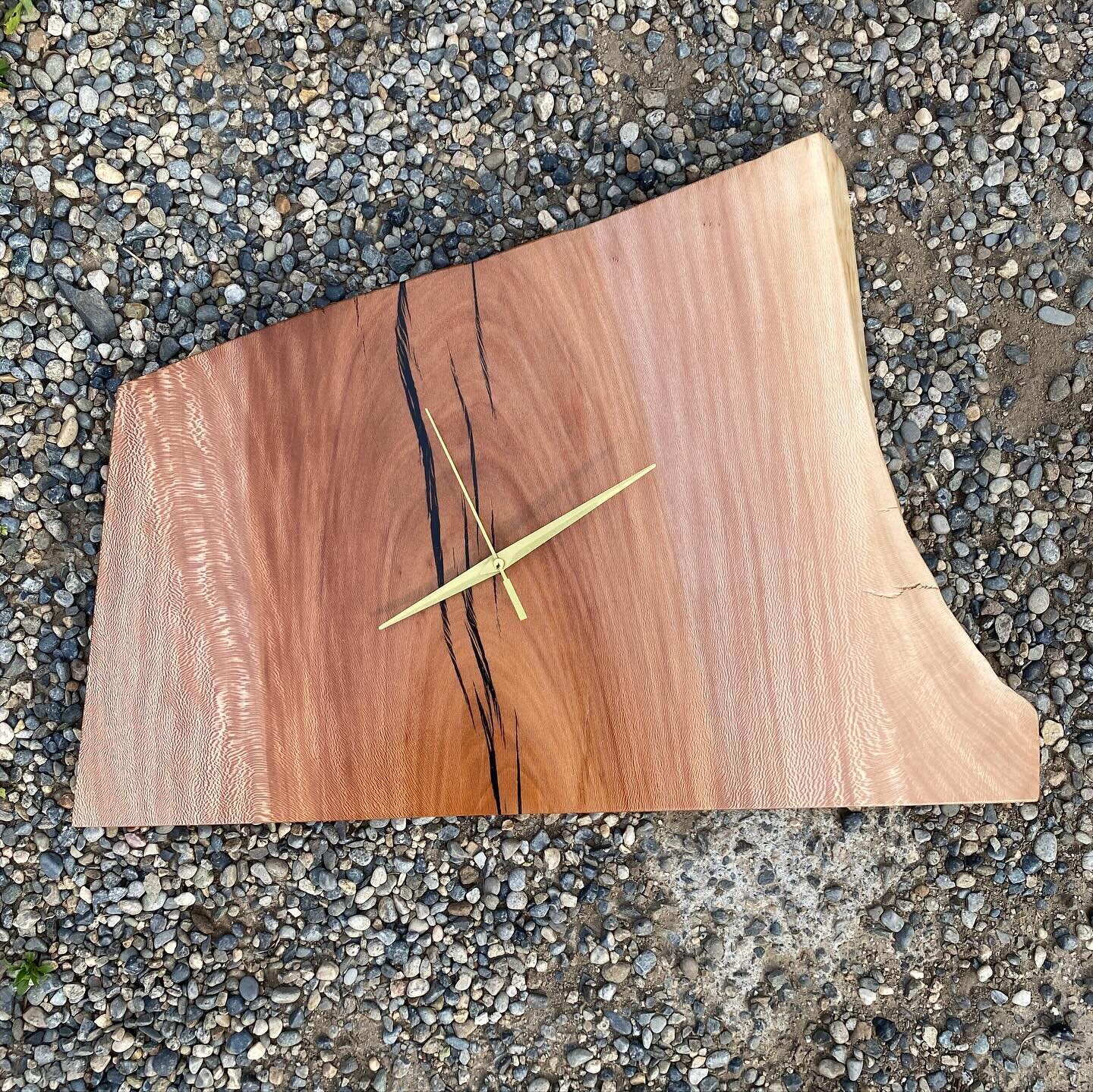 The &ldquo;spring forward&rdquo; day is like a holiday for me. I live for the spring and summer time when my body and mind feel their best. 

This clock made of a sycamore off-cut from a large dining table went to its commissioner this weekend. Simpl