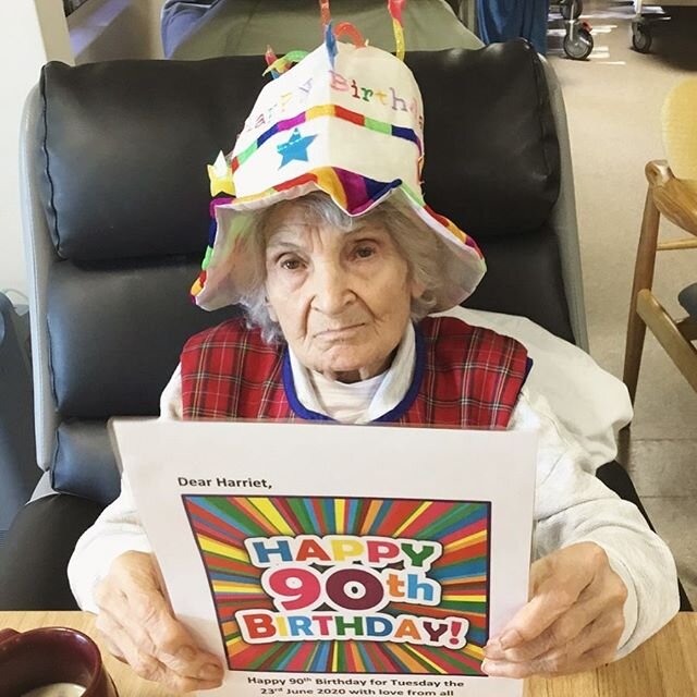 My darling Aunty Harriet turned 90 today. Please wish this very special lady a happy birthday. For months the nursing home banned visitors due to the pandemic. I got a call today saying they were willing to make an exception and allow 2 visitors to c