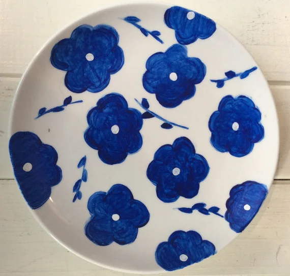 Floating Flowers Plate