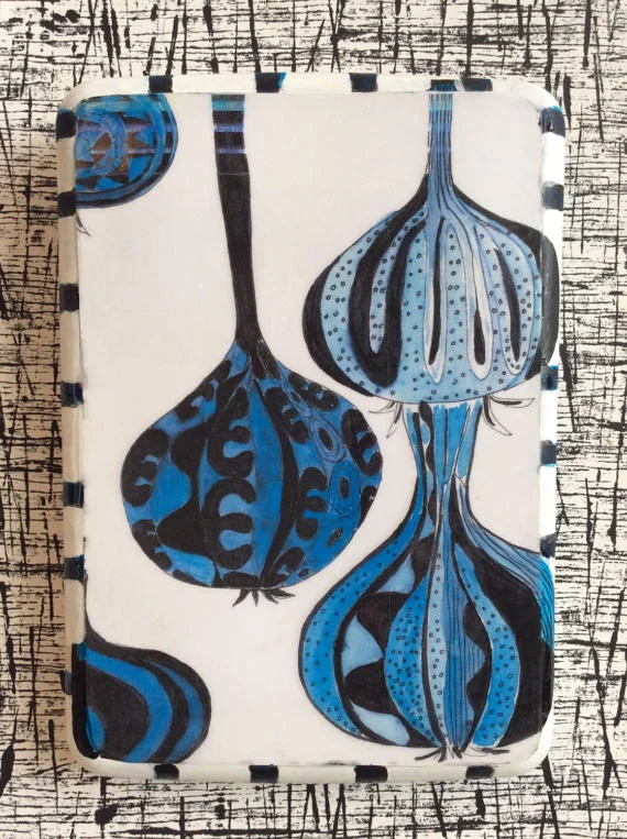 Blue Onions- Tile