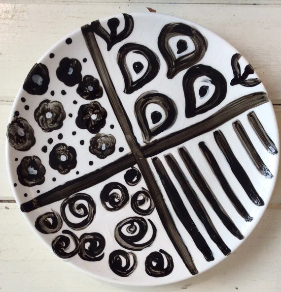  Pattern Mix Plate/ Black