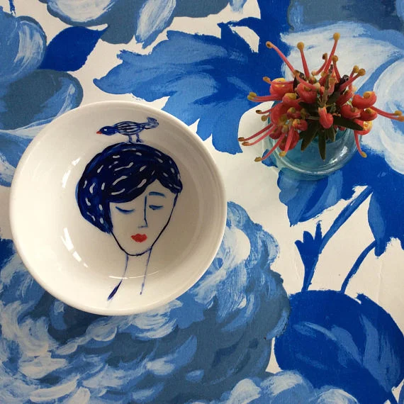 Girl Bird Small Bowl