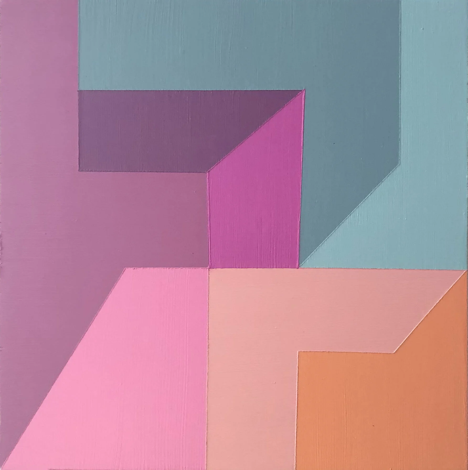 Overpasses , Acrylic on wood panel, 8” x 8”, 2020