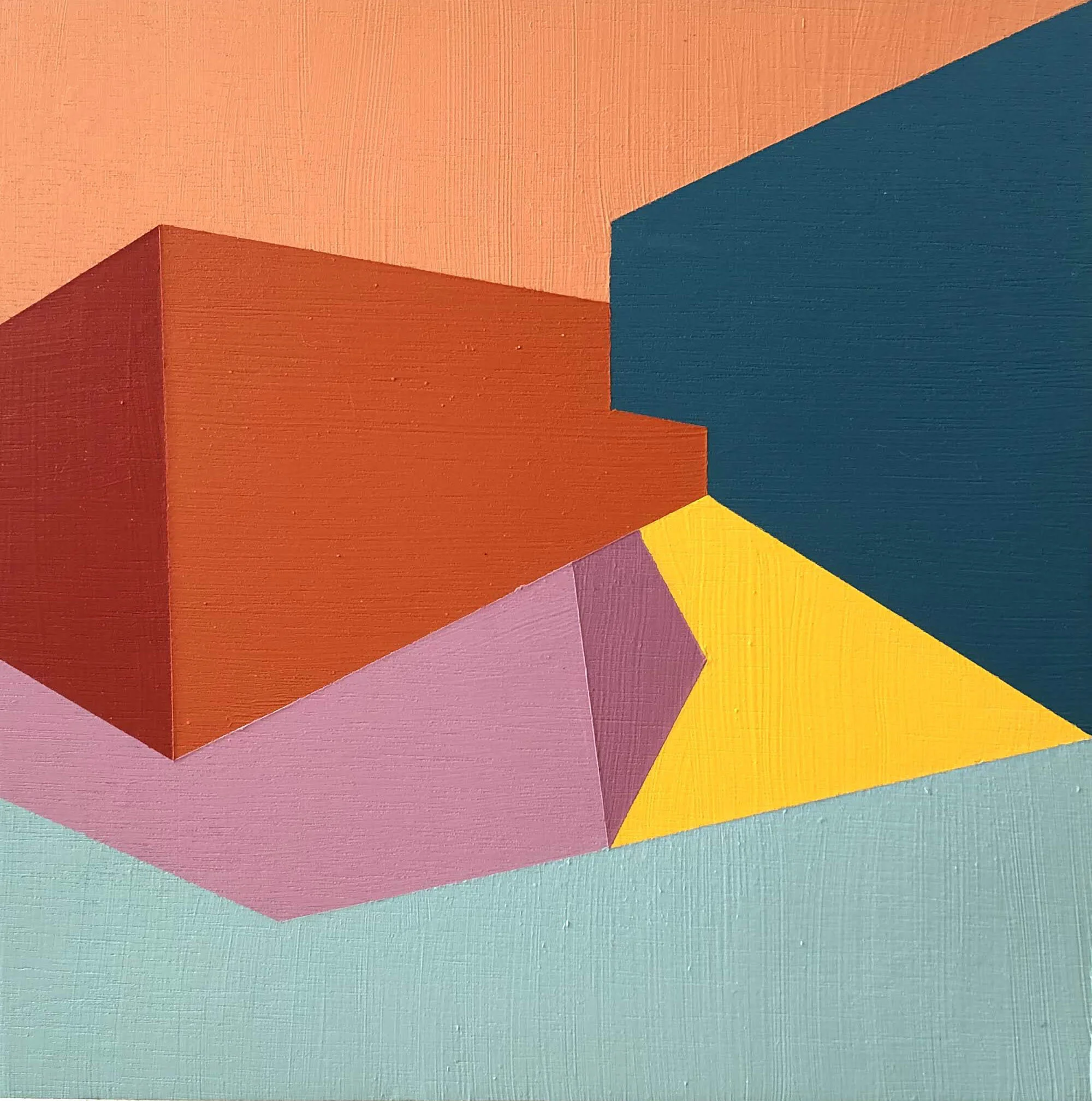Meeting Points , Acrylic on wood panel, 8” x 8”, 2020